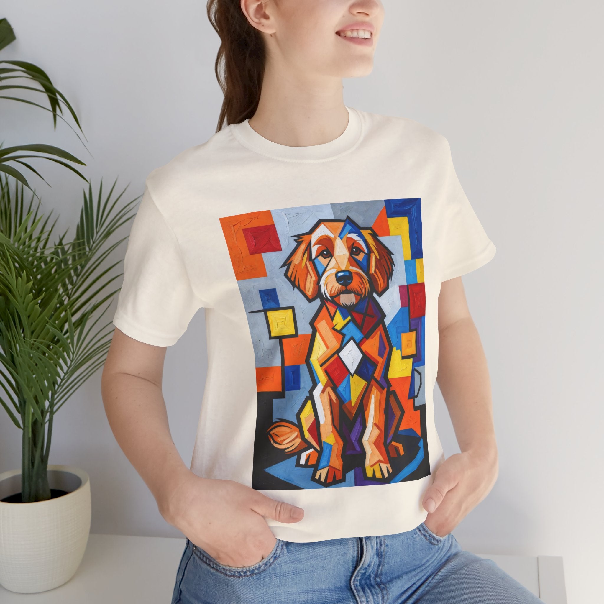Goldendoodle T Shirt | Living Work of Art Collection | Cubist Style