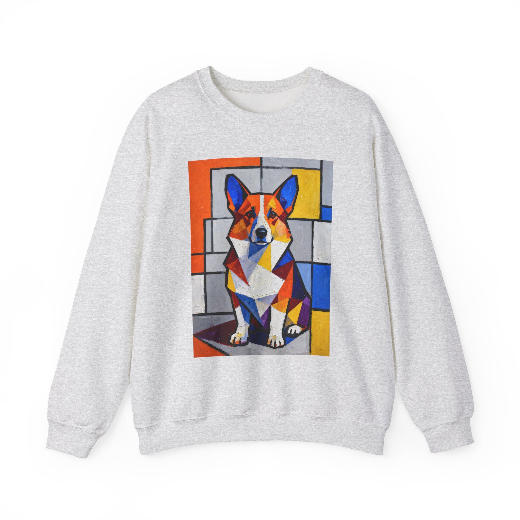 Corgi Sweatshirt | Living Work of Art Collection | Cubist Style