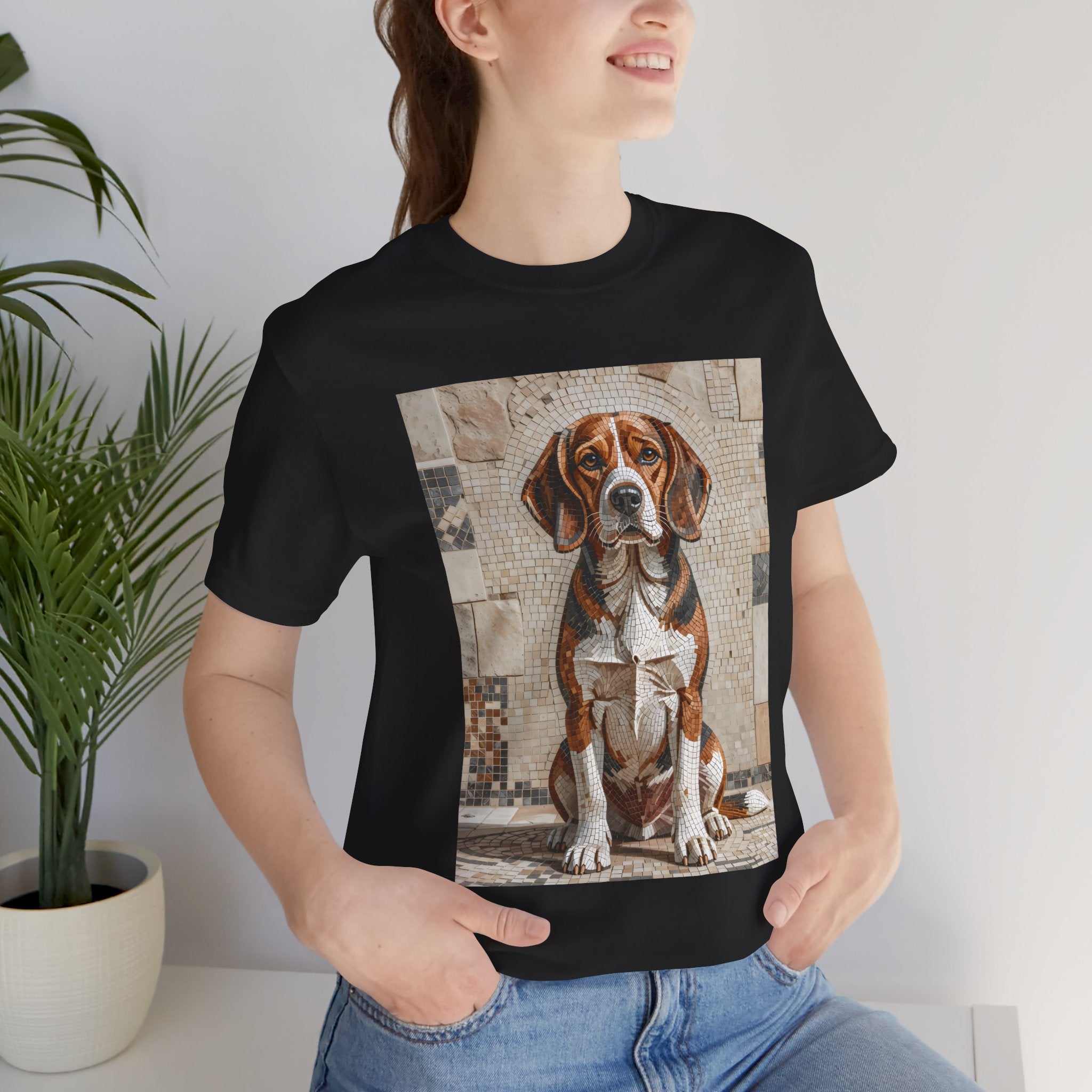 Beagle T Shirt | Living Work of Art Collection | Mosaic Style