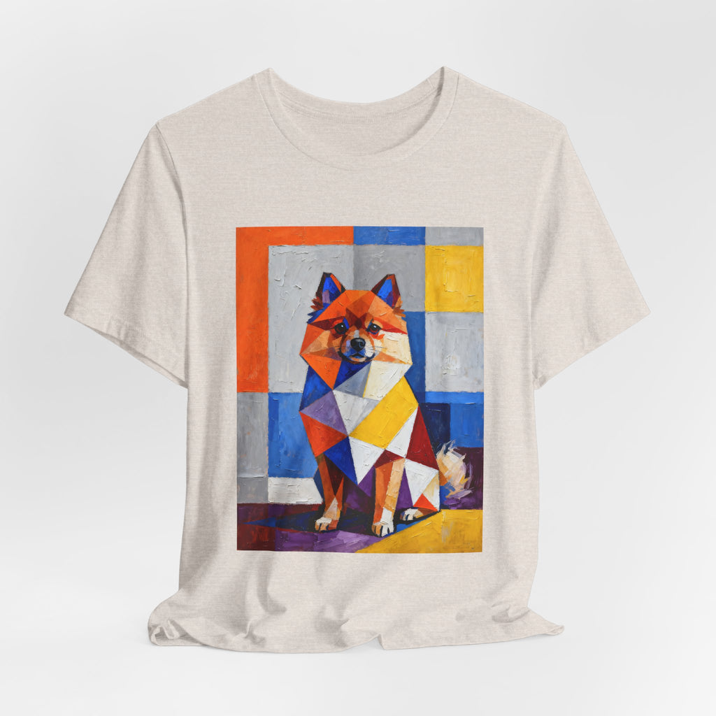 Pomeranian T Shirt | Living Work of Art Collection | Cubist Style