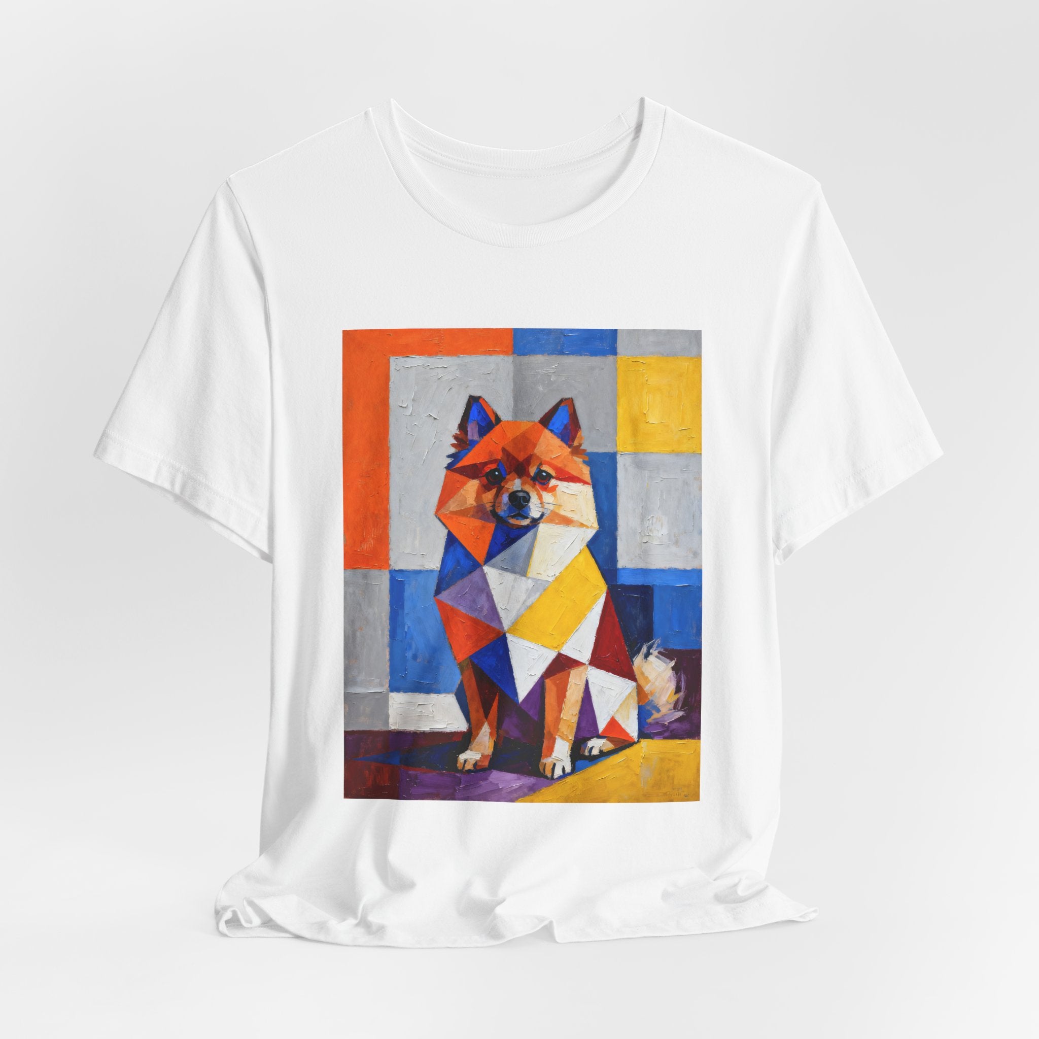 Pomeranian T Shirt | Living Work of Art Collection | Cubist Style