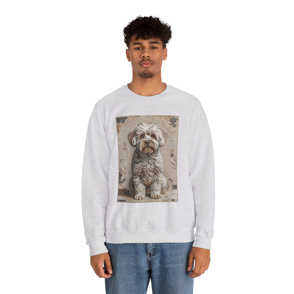 Bichon Frise Sweatshirt | Living Work of Art Collection | Mosaic Style
