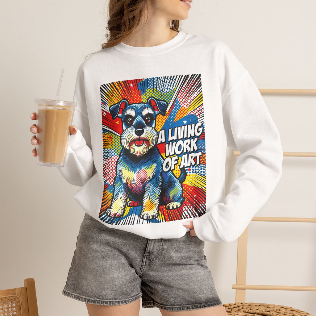 Schnauzer Sweatshirt | Living Work of Art Collection | Pop Art