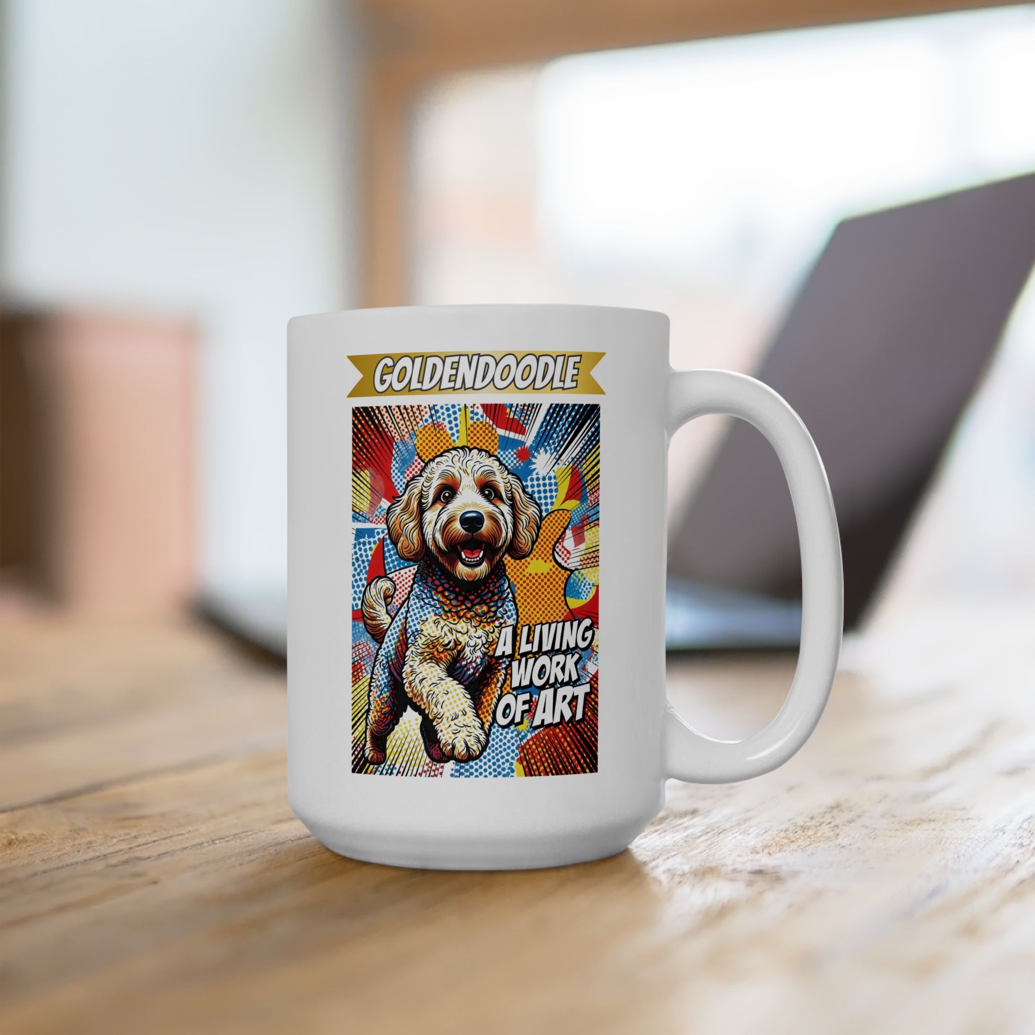 Goldendoodle Coffee Mug | Living Work of Art Collection | Pop Art