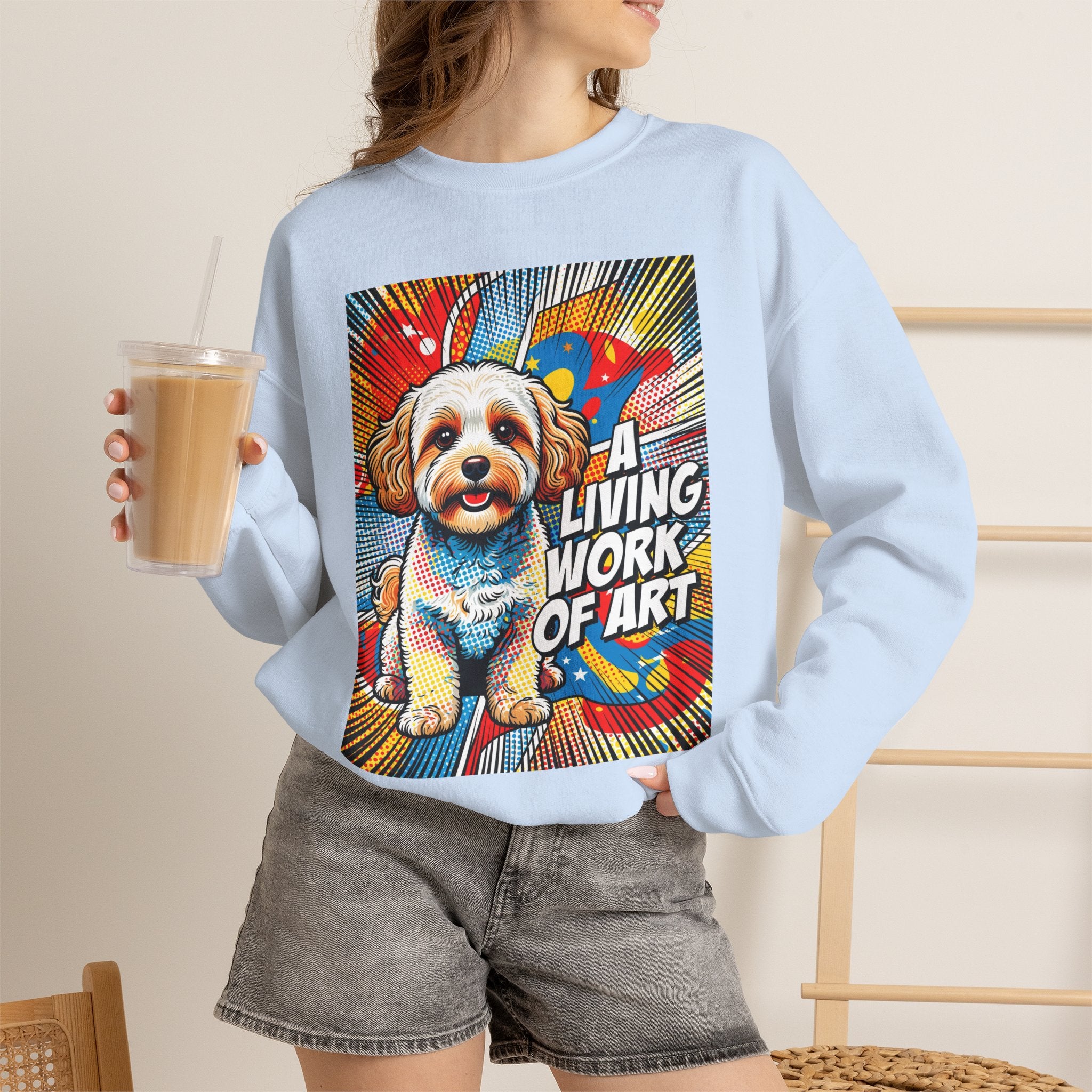 Maltipoo Sweatshirt | Living Work of Art Collection | Pop Art