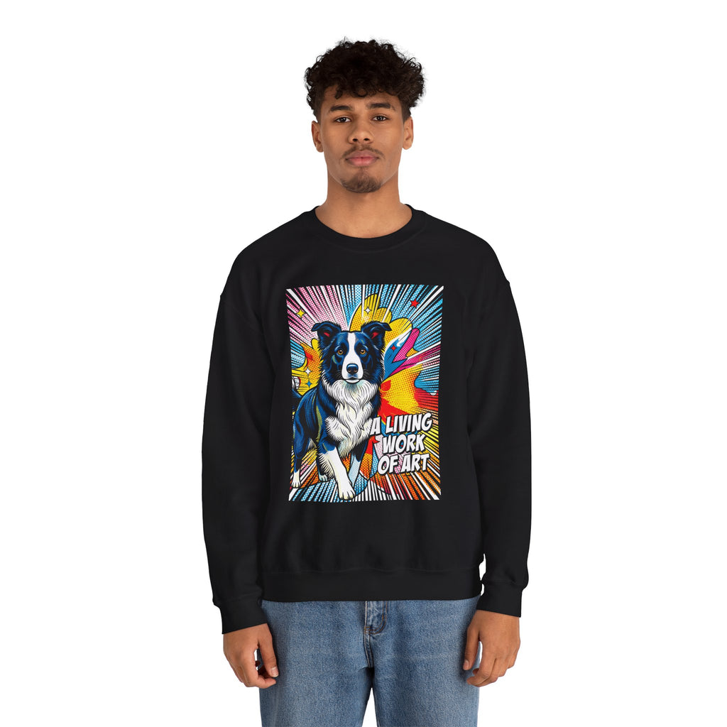 Border Collie Sweatshirt | Living Work of Art Collection | Pop Art