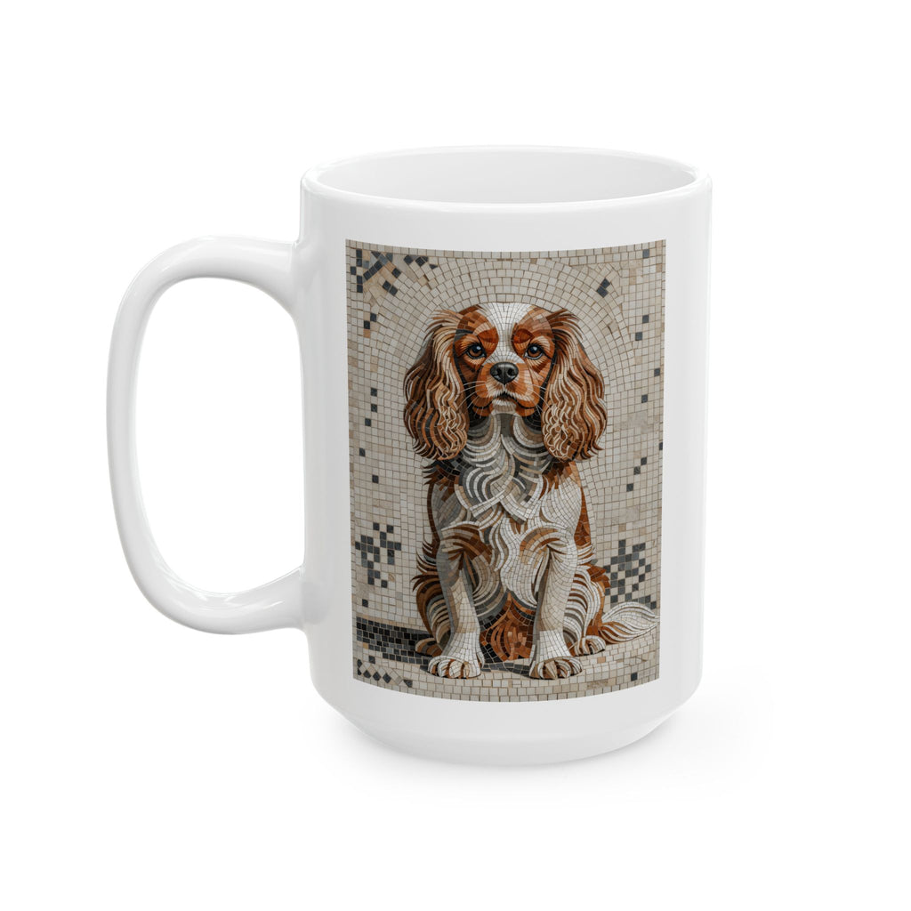 Cavalier King Charles Spaniel Coffee Mug | Living Work of Art Collection | Mosaic Style