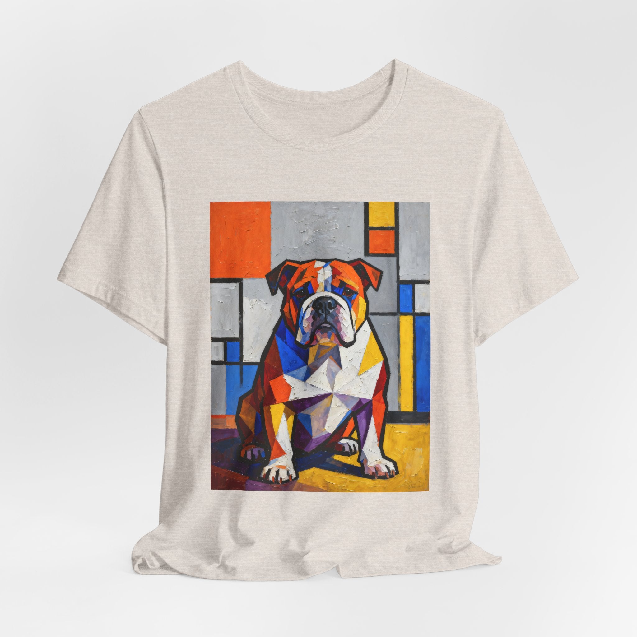 Bulldog T Shirt | Living Work of Art Collection | Cubist Style