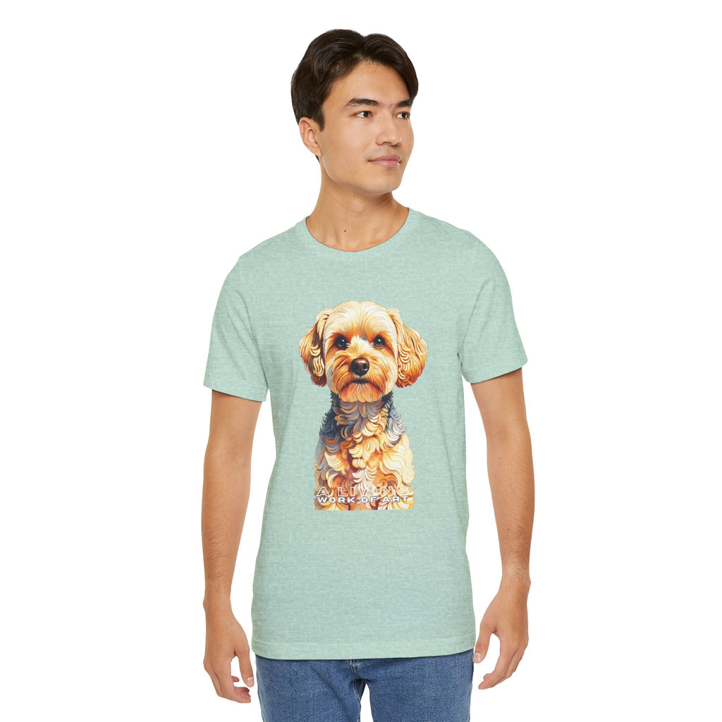 Yorkipoo T Shirt | Living Work of Art Collection | Pointillism Style