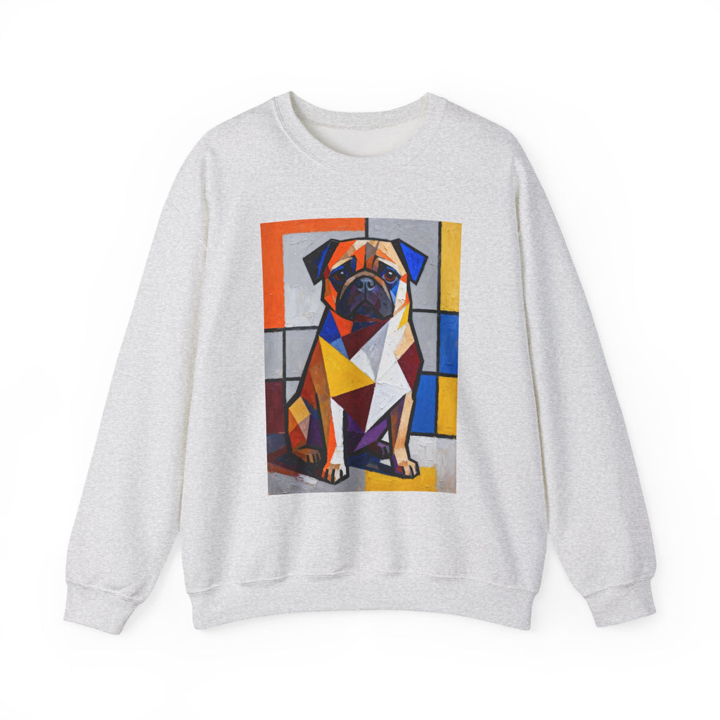 Pug Sweatshirt | Living Work of Art Collection | Cubist Style