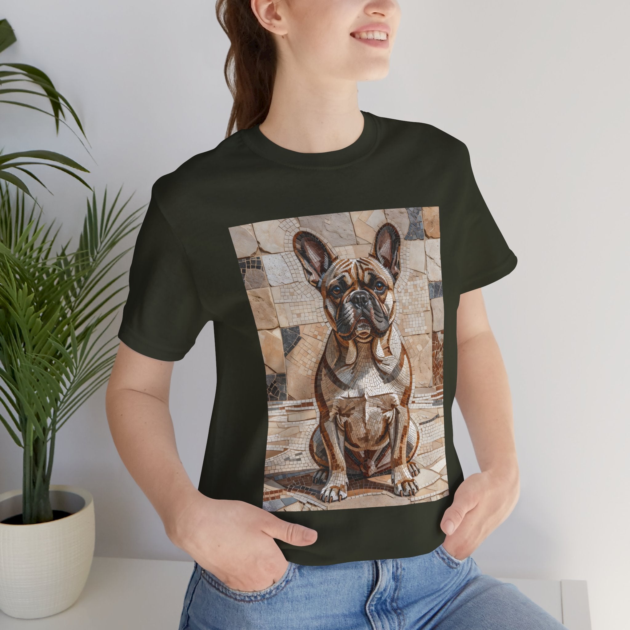 French Bulldog T Shirt | Living Work of Art Collection | Mosaic Style