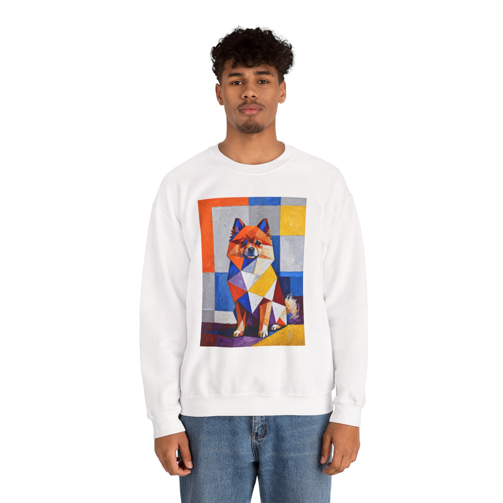 Pomeranian Sweatshirt | Living Work of Art Collection | Cubist Style