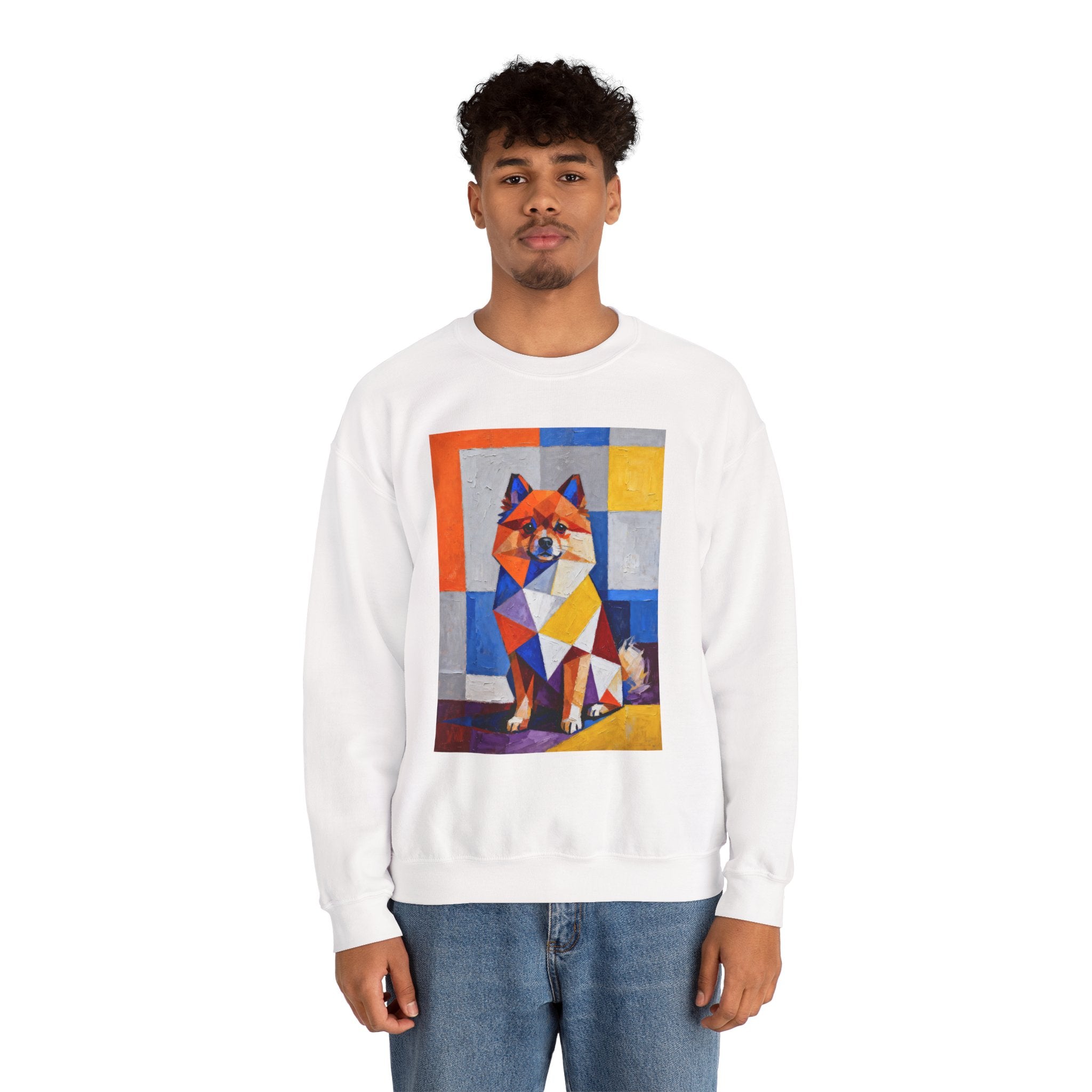 Pomeranian Sweatshirt | Living Work of Art Collection | Cubist Style