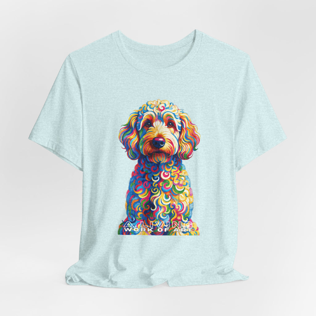 Goldendoodle T Shirt | Living Work of Art Collection | Pointillism Style