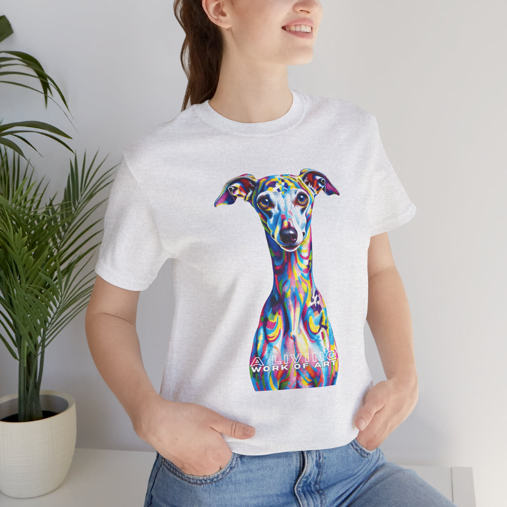 Italian Greyhound T Shirt | Living Work of Art Collection | Pointillism Style