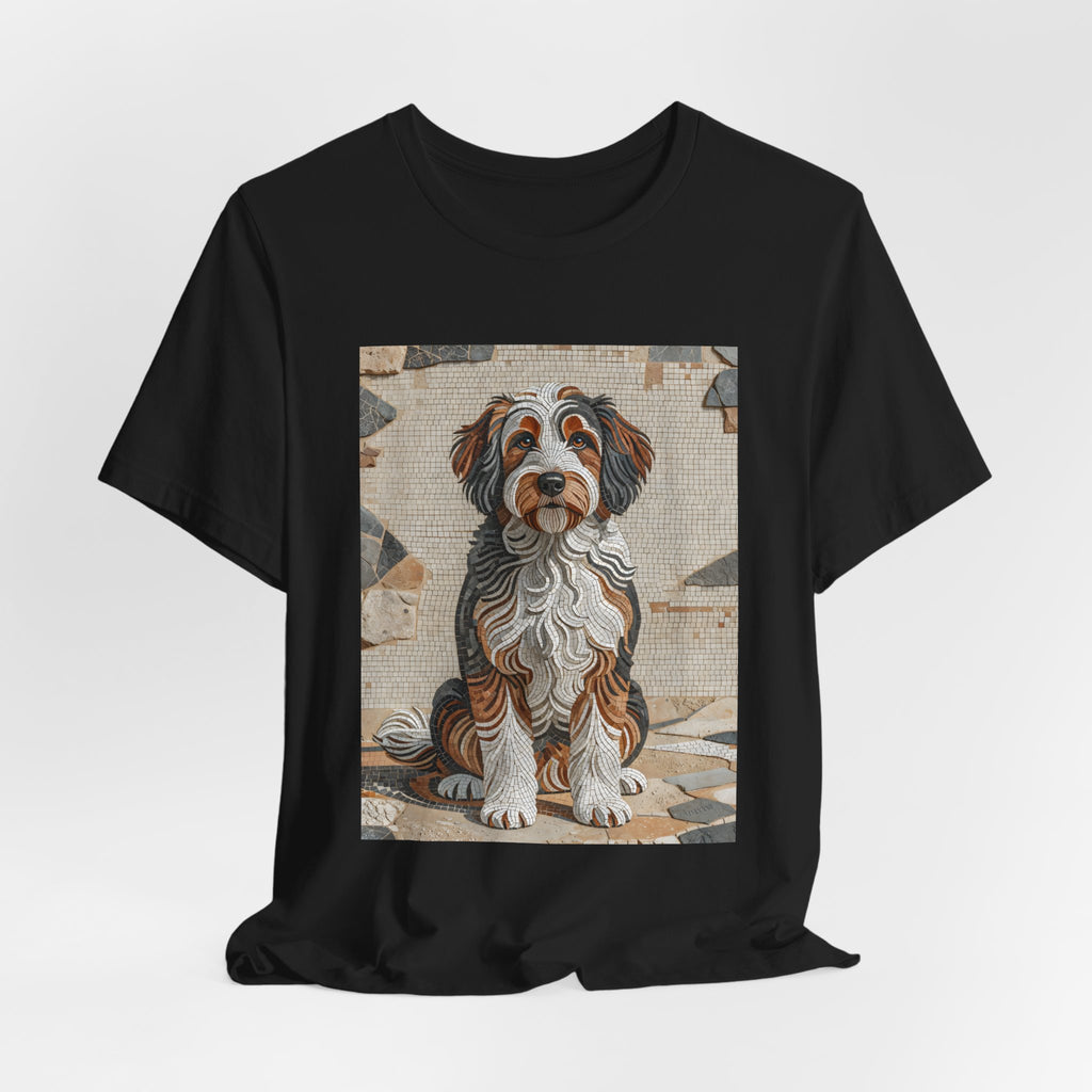 Bernedoodle T Shirt | Living Work of Art Collection | Mosaic Style