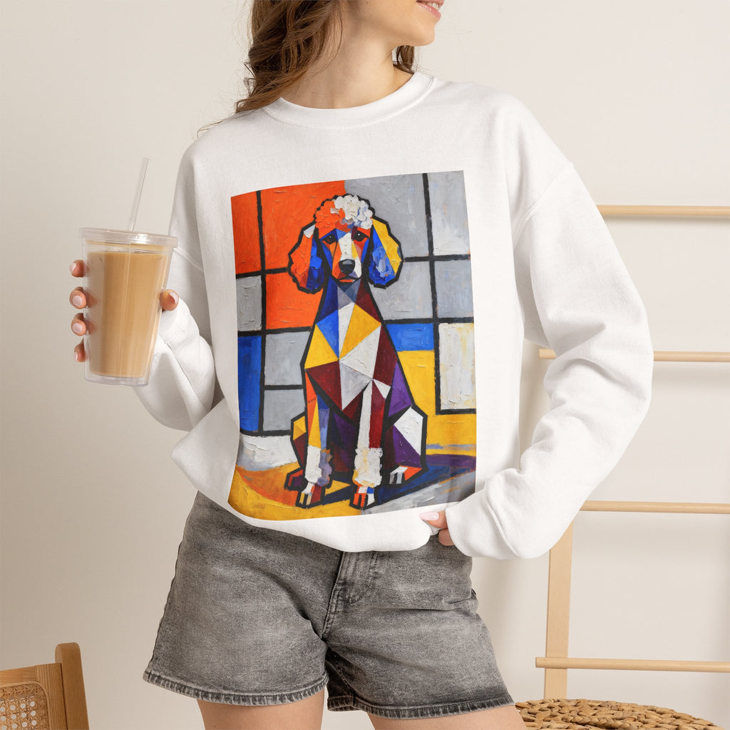 Poodle Sweatshirt | Living Work of Art Collection | Cubist Style