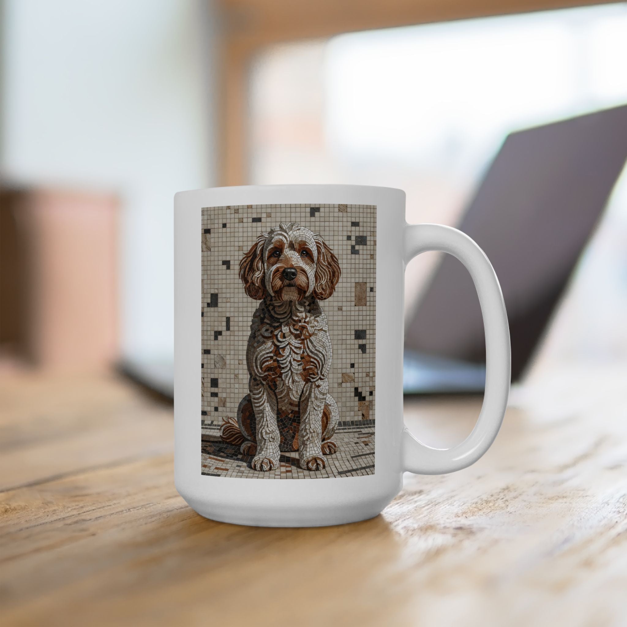 Schnoodle Coffee Mug | Living Work of Art Collection | Mosaic Style