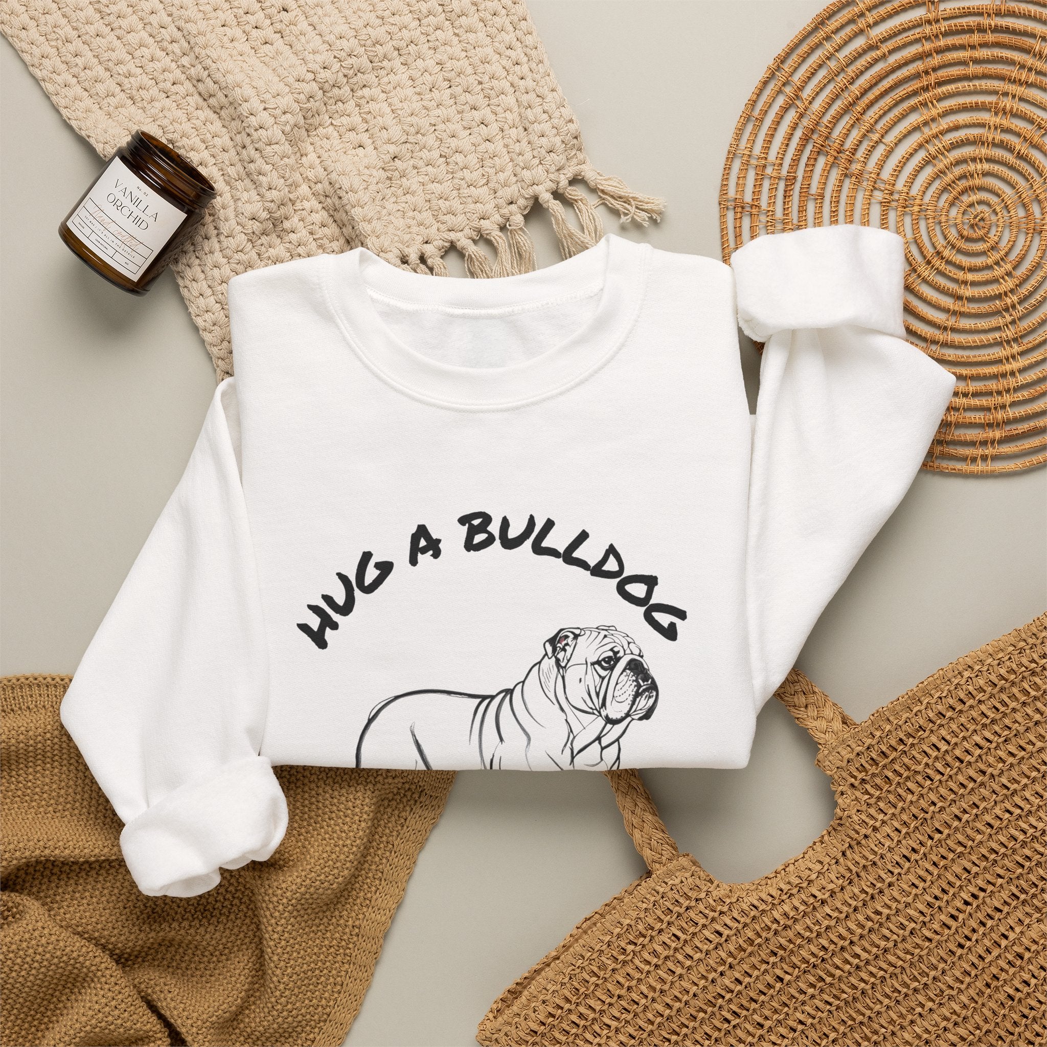 Bulldog Sweatshirt | Hug A Bulldog
