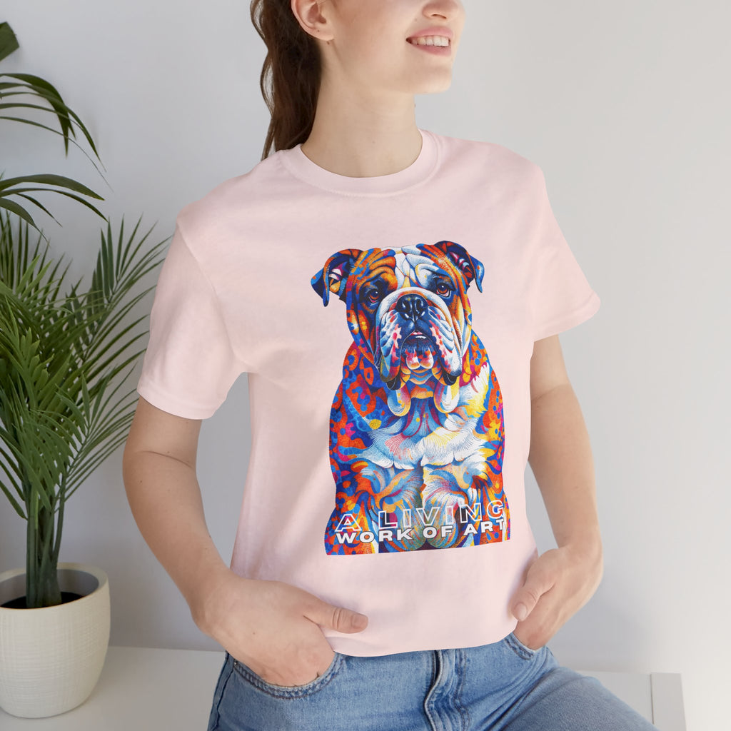 Bulldog T Shirt | Living Work of Art Collection | Pointillism Style