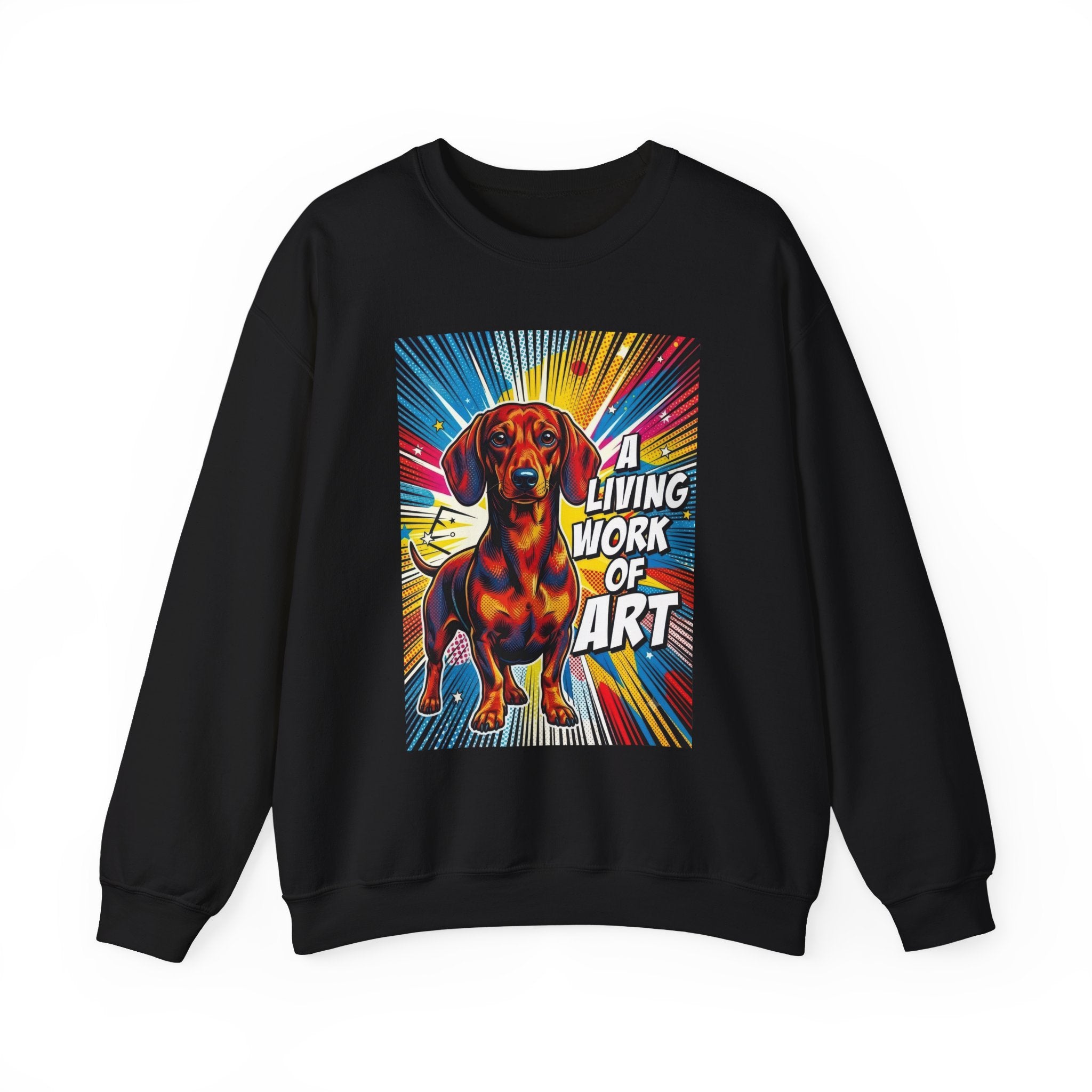 Dachshund Sweatshirt | Living Work of Art Collection | Pop Art