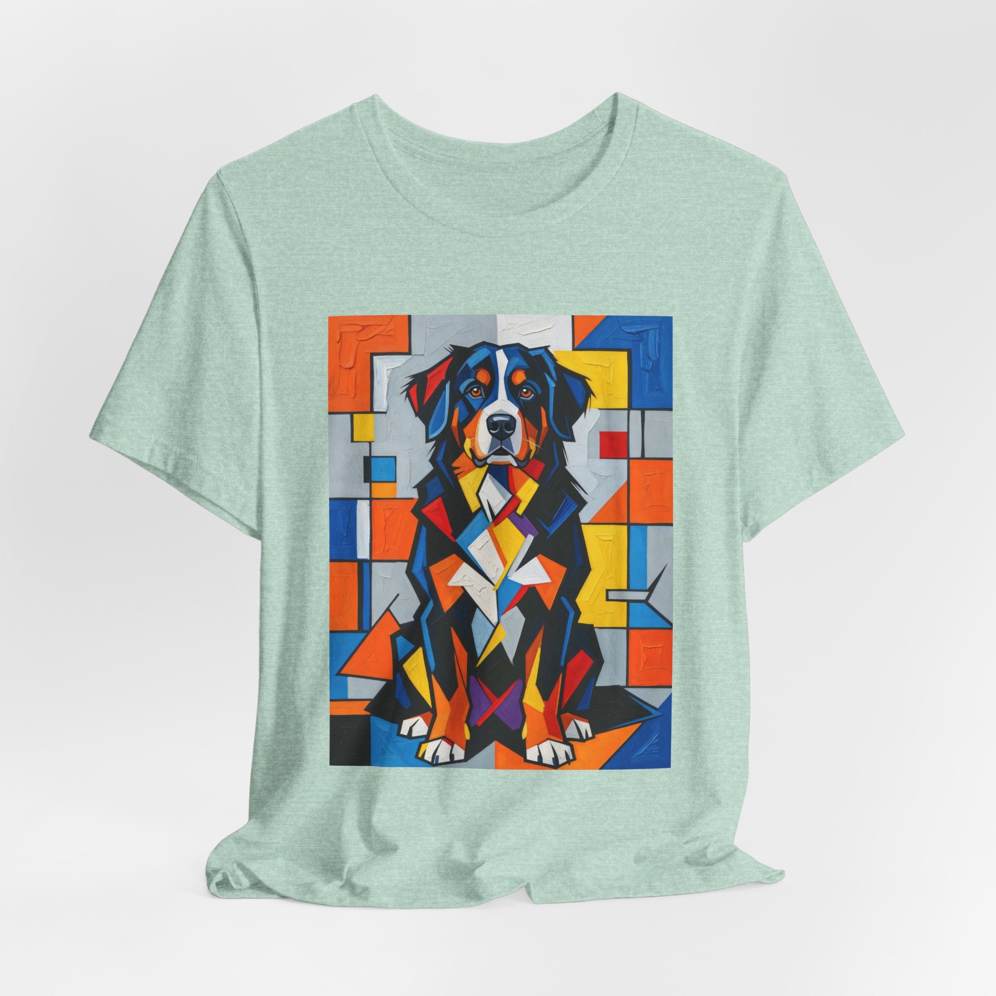 Bernese Mountain Dog T Shirt | Living Work of Art Collection | Cubist Style