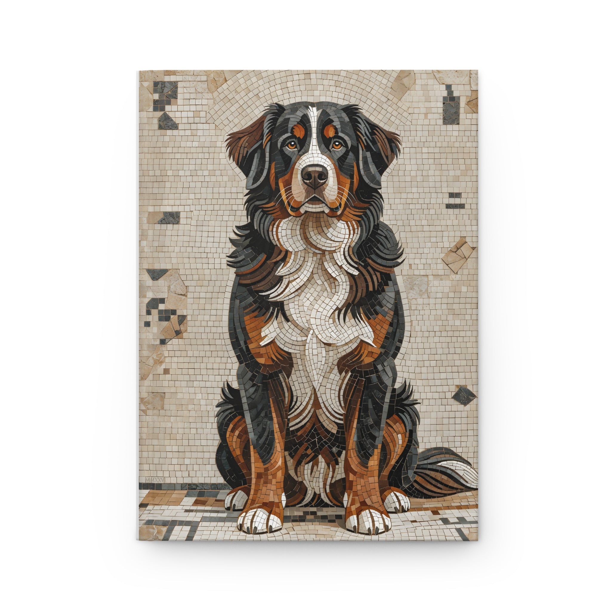 Bernese Mountain Dog Notebook | Living Work of Art Collection | Mosaic Style