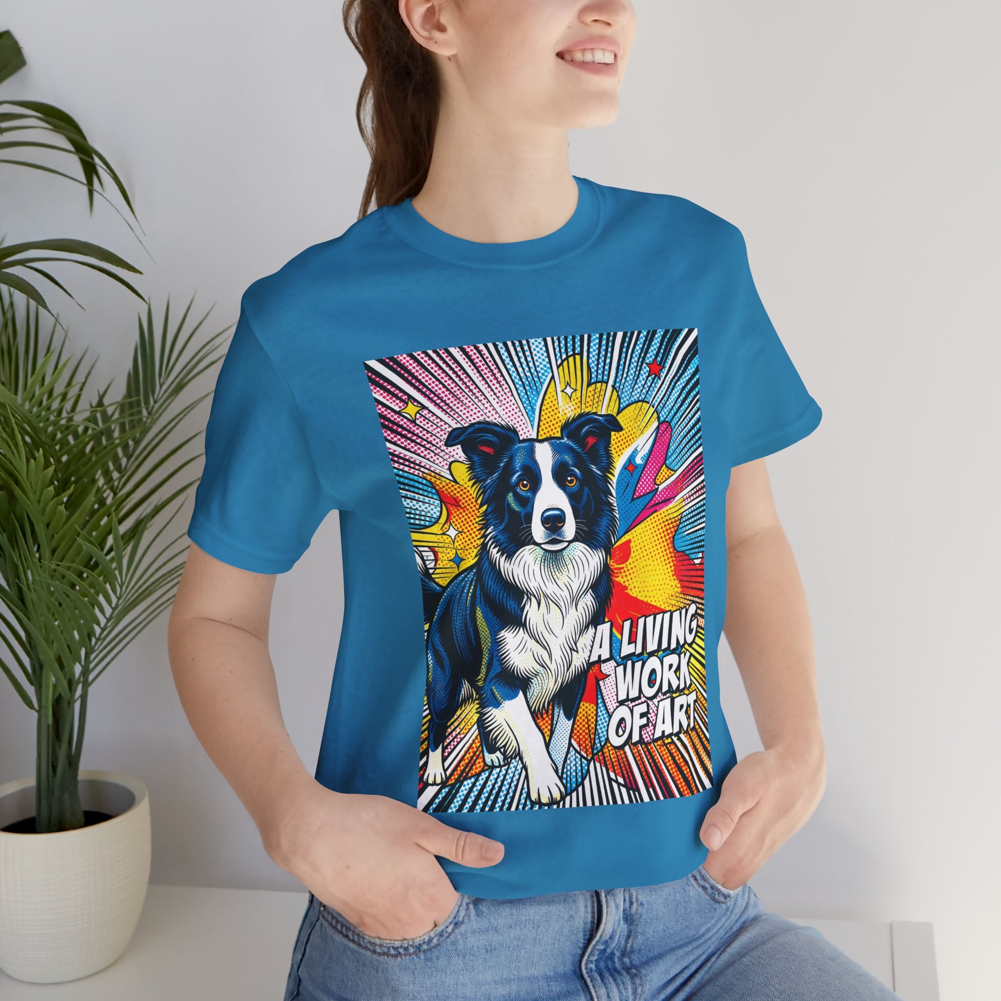 Border Collie T Shirt | Living Work of Art Collection | Pop Art