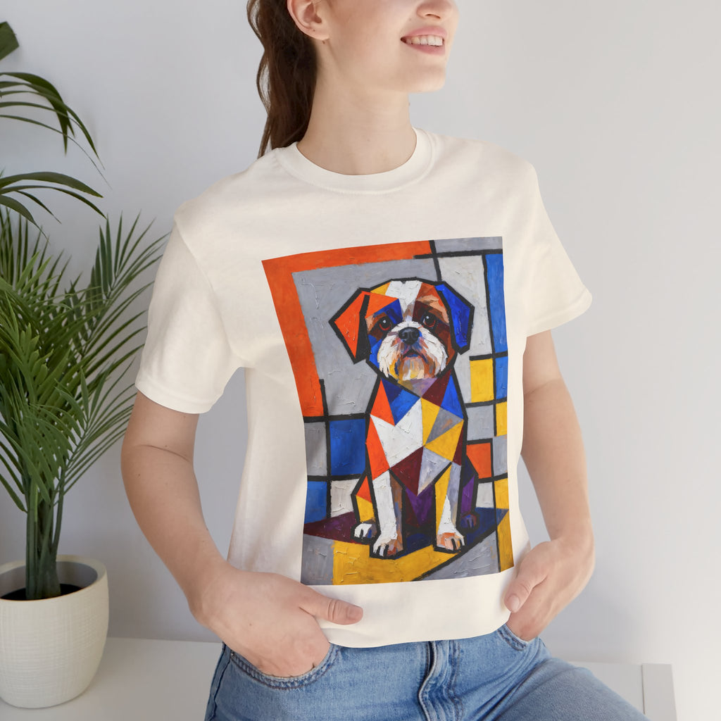 Shih Tzu T Shirt | Living Work of Art Collection | Cubist Style