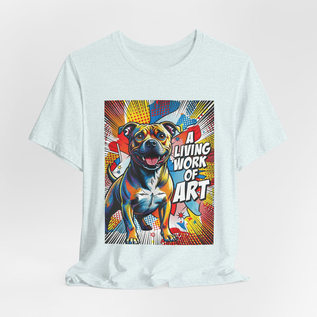 Staffordshire Bull Terrier T Shirt | Living Work of Art Collection | Pop Art