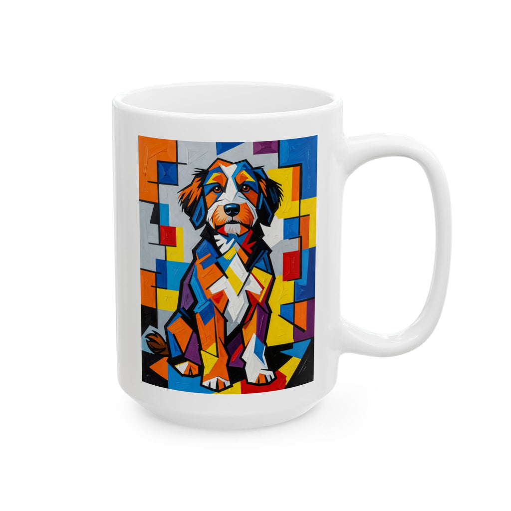 Bernedoodle Coffee Mug | Living Work of Art Collection | Cubist Style