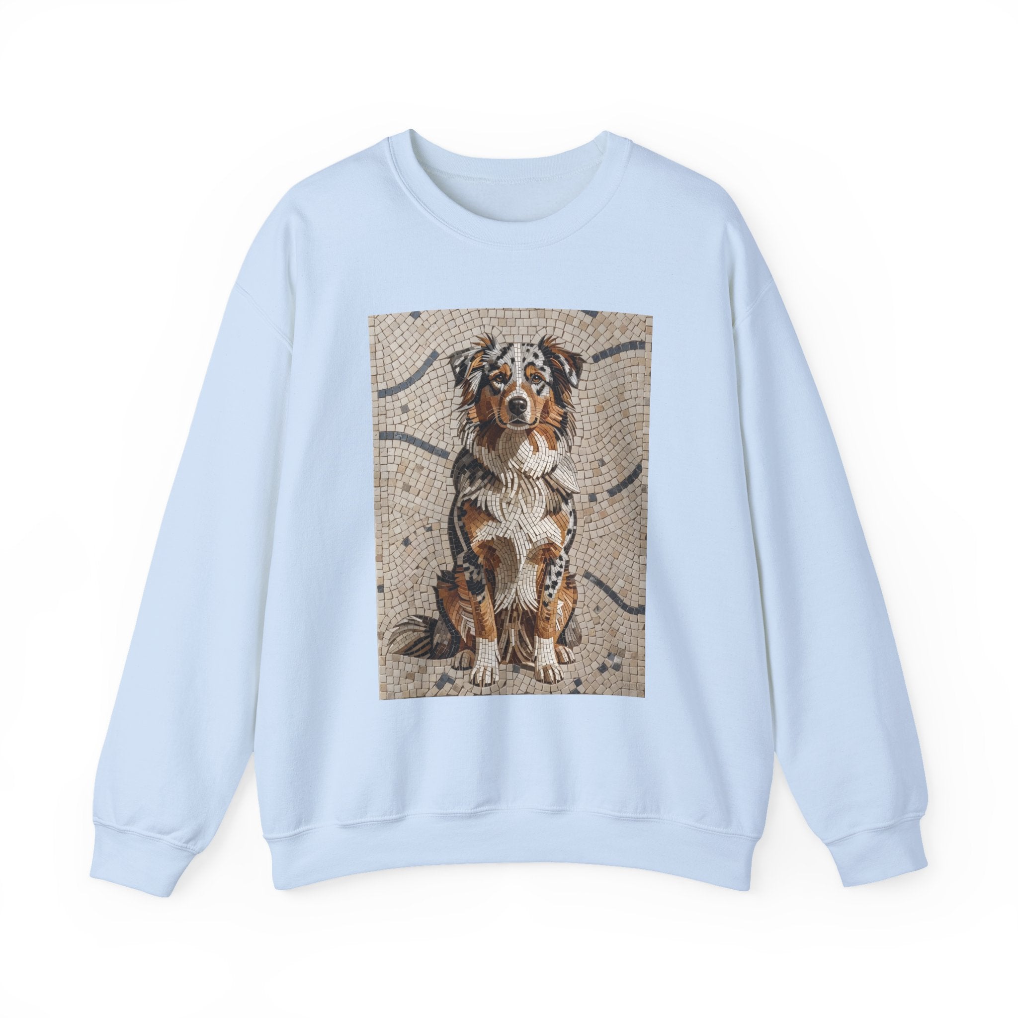 Australian Shepherd Sweatshirt | Living Work of Art Collection | Mosaic Style