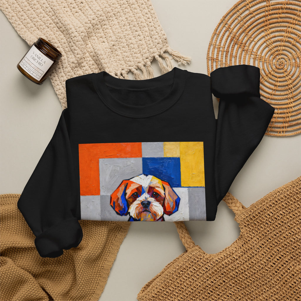 Maltipoo Sweatshirt | Living Work of Art Collection | Cubist Style
