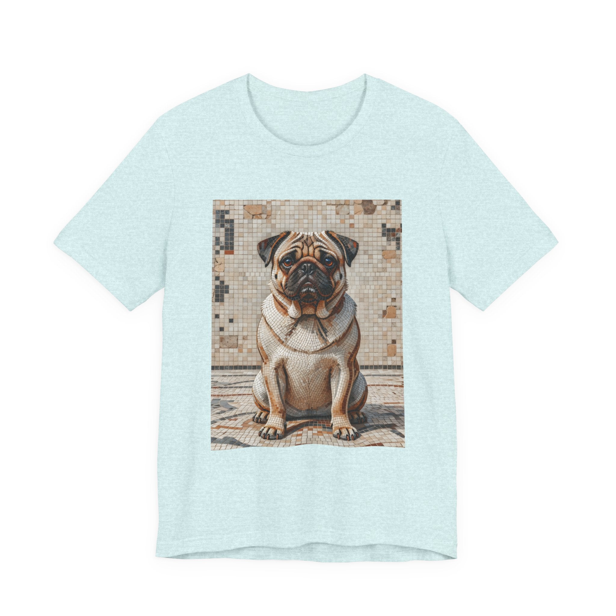 Pug T Shirt | Living Work of Art Collection | Mosaic Style