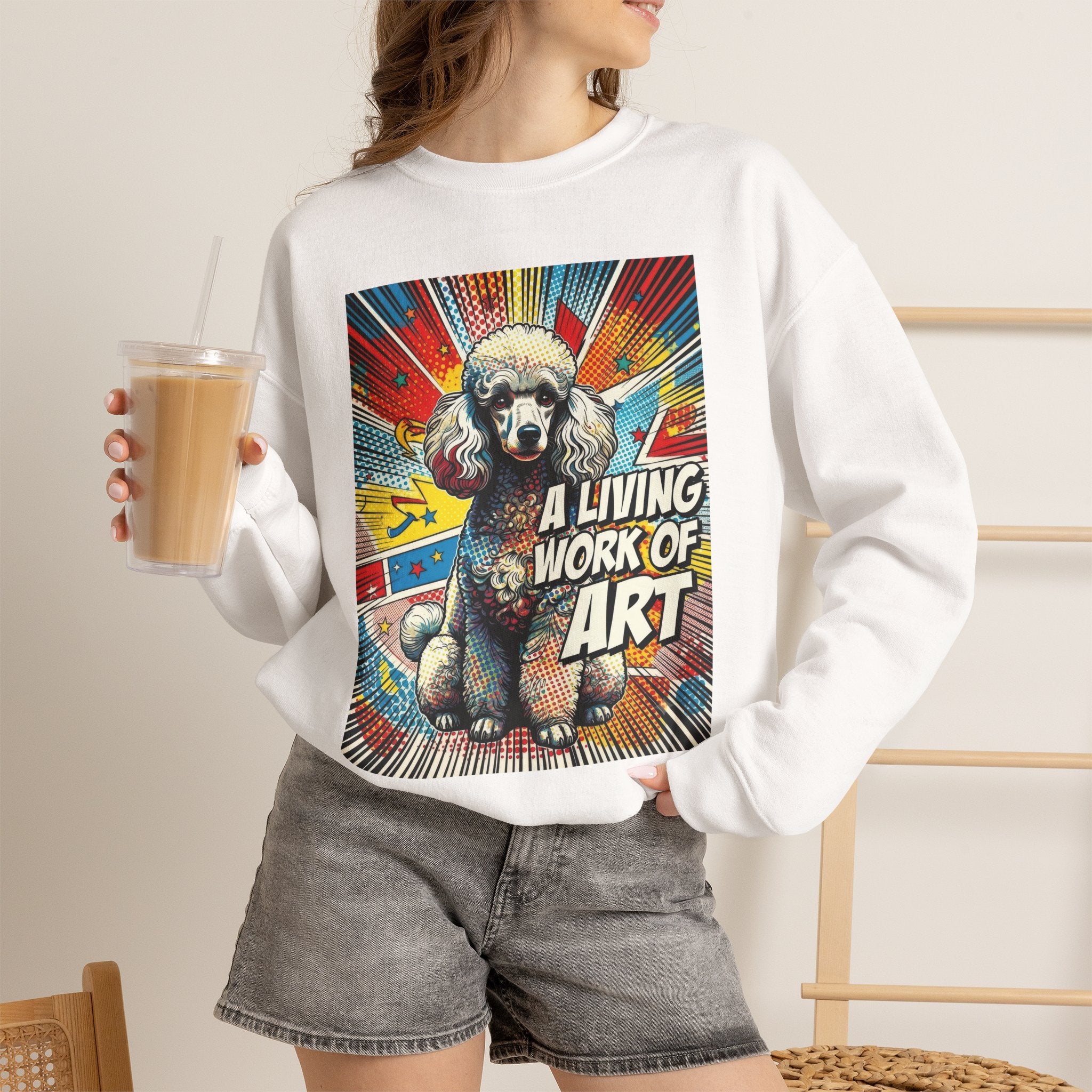 Poodle Sweatshirt | Living Work of Art Collection | Pop Art
