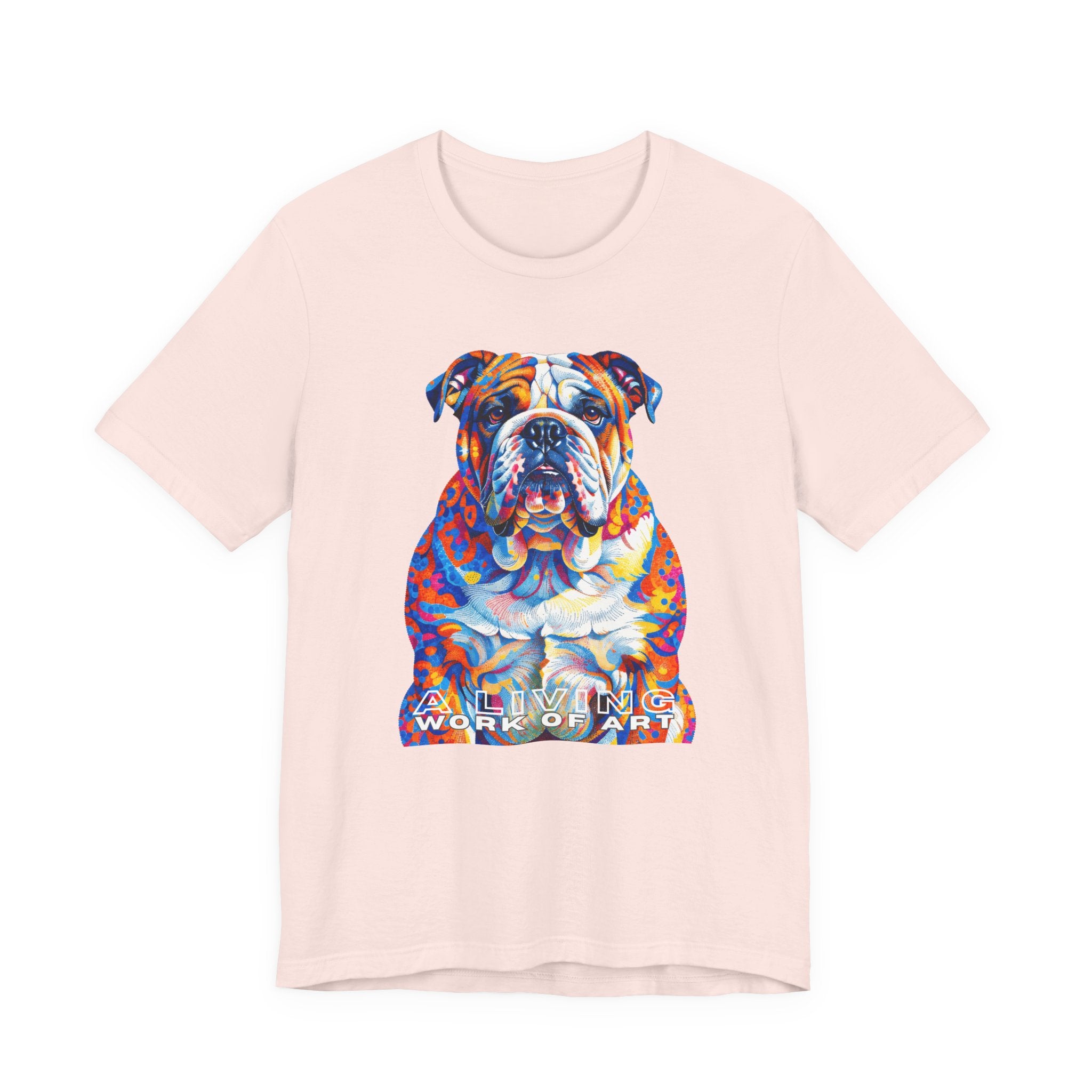 Bulldog T Shirt | Living Work of Art Collection | Pointillism Style