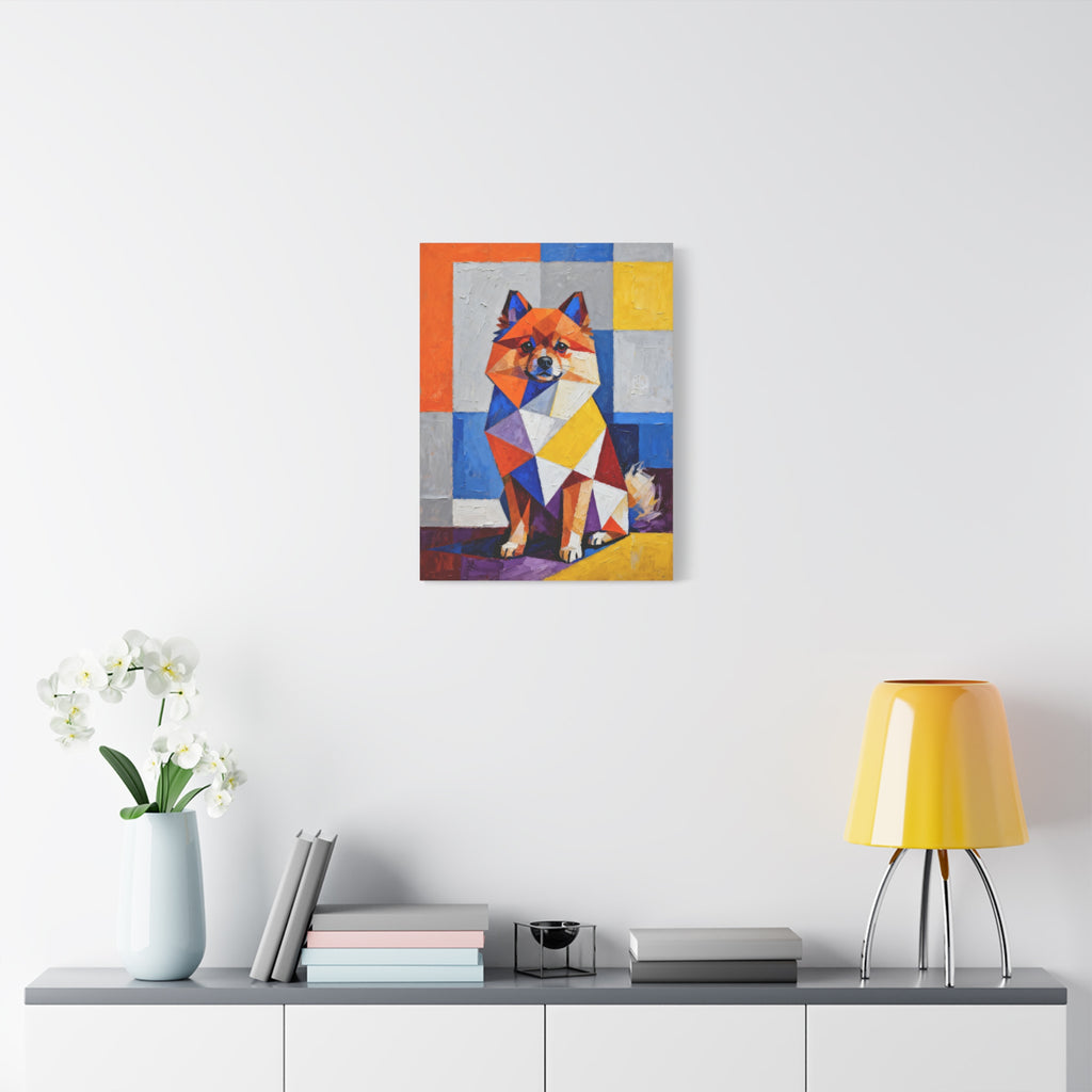 Pomeranian Canvas Wall Art | Living Work of Art Collection | Cubist Style Print