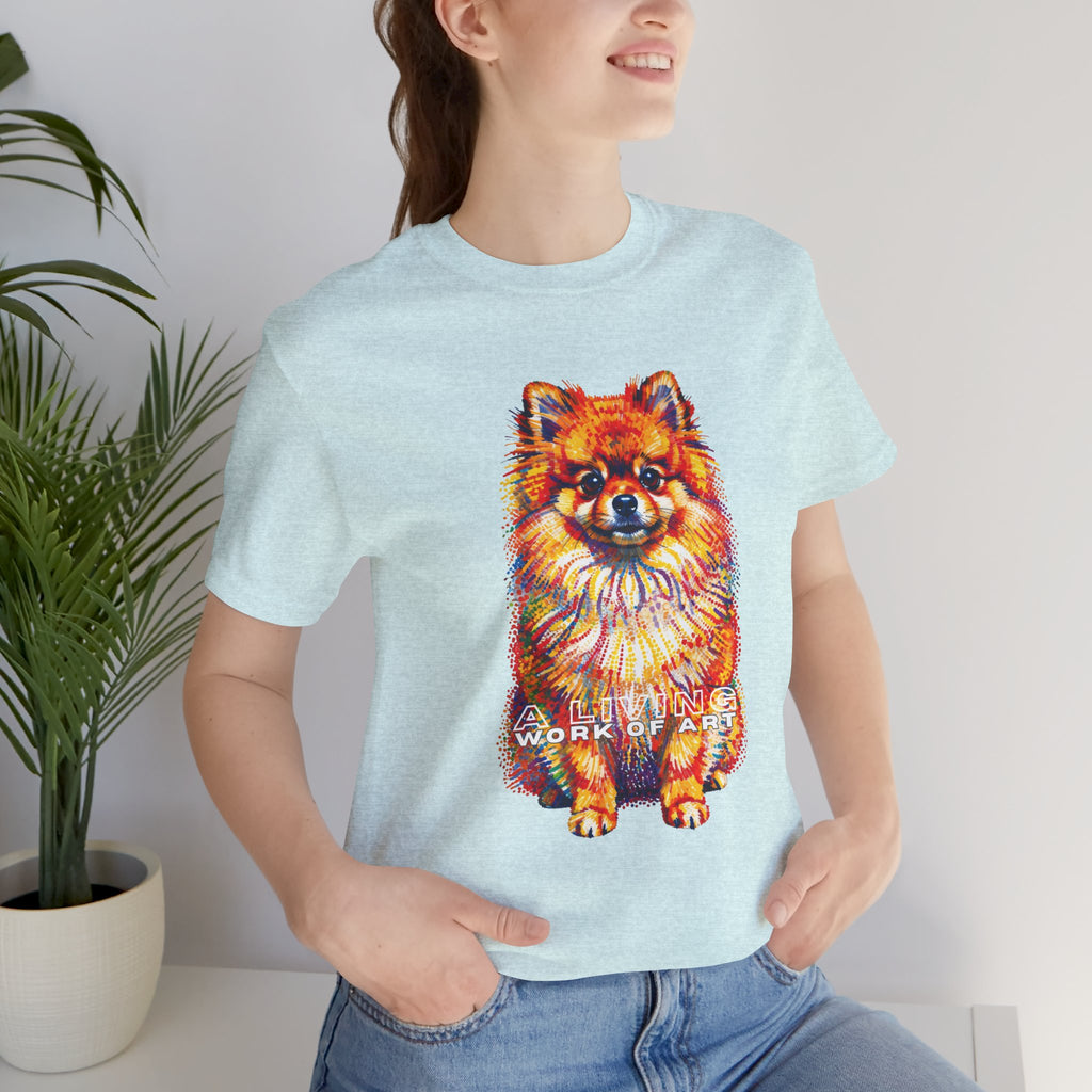 Pomeranian T Shirt | Living Work of Art Collection | Pointillism Style