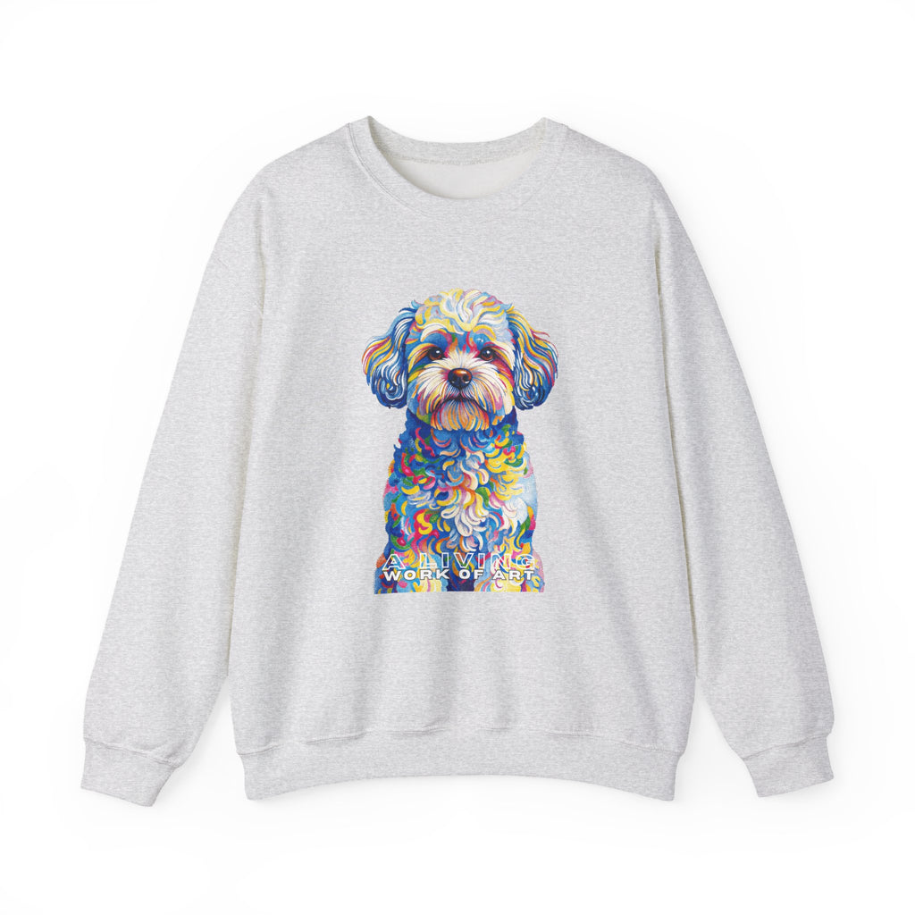 Shih-Poo Sweatshirt | Living Work of Art Collection | Pointillism Style