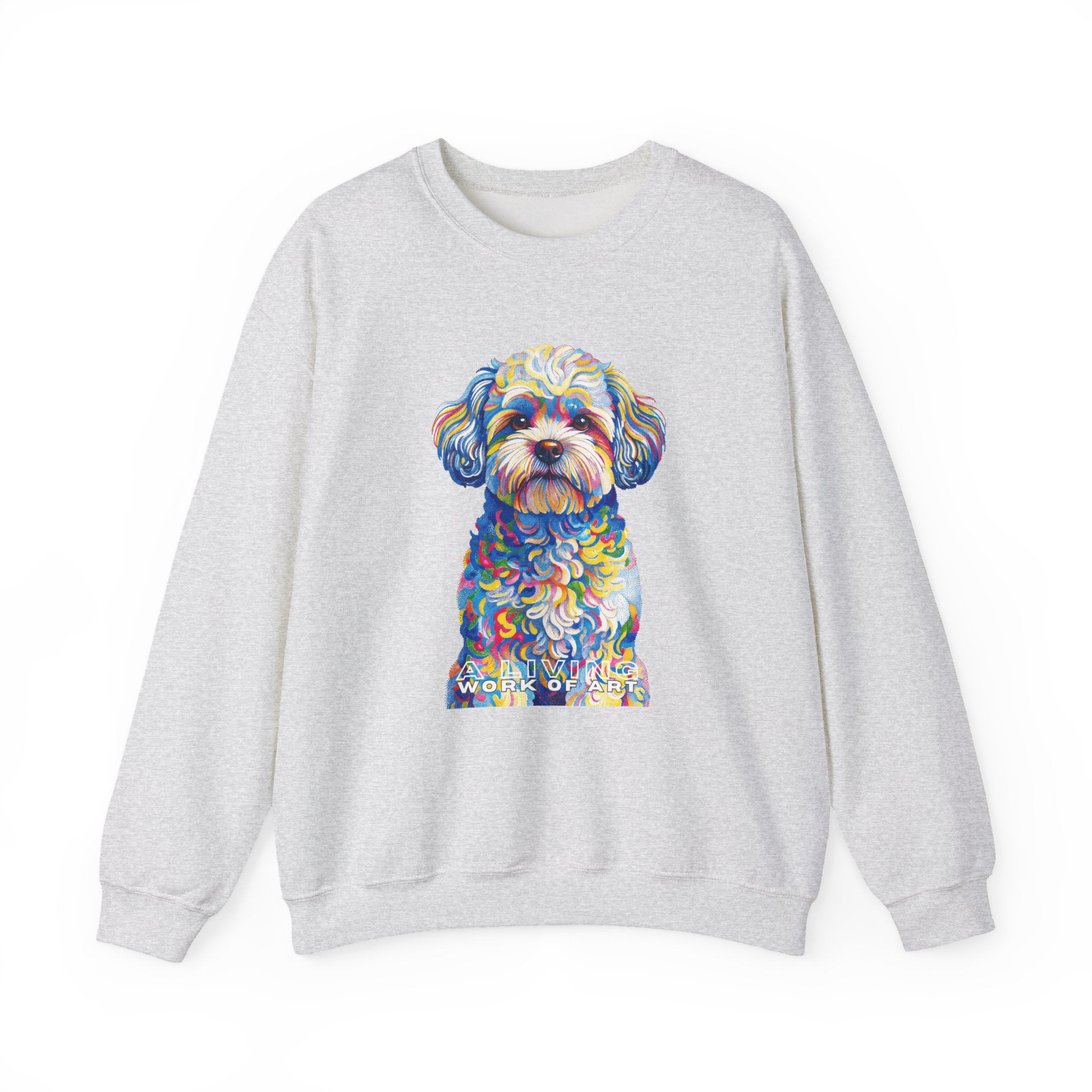 Shih-Poo Sweatshirt | Living Work of Art Collection | Pointillism Style