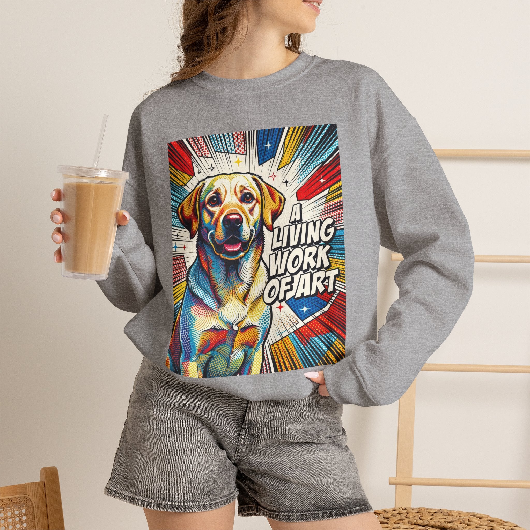 Labrador Retriever Sweatshirt | Living Work of Art Collection | Pop Art