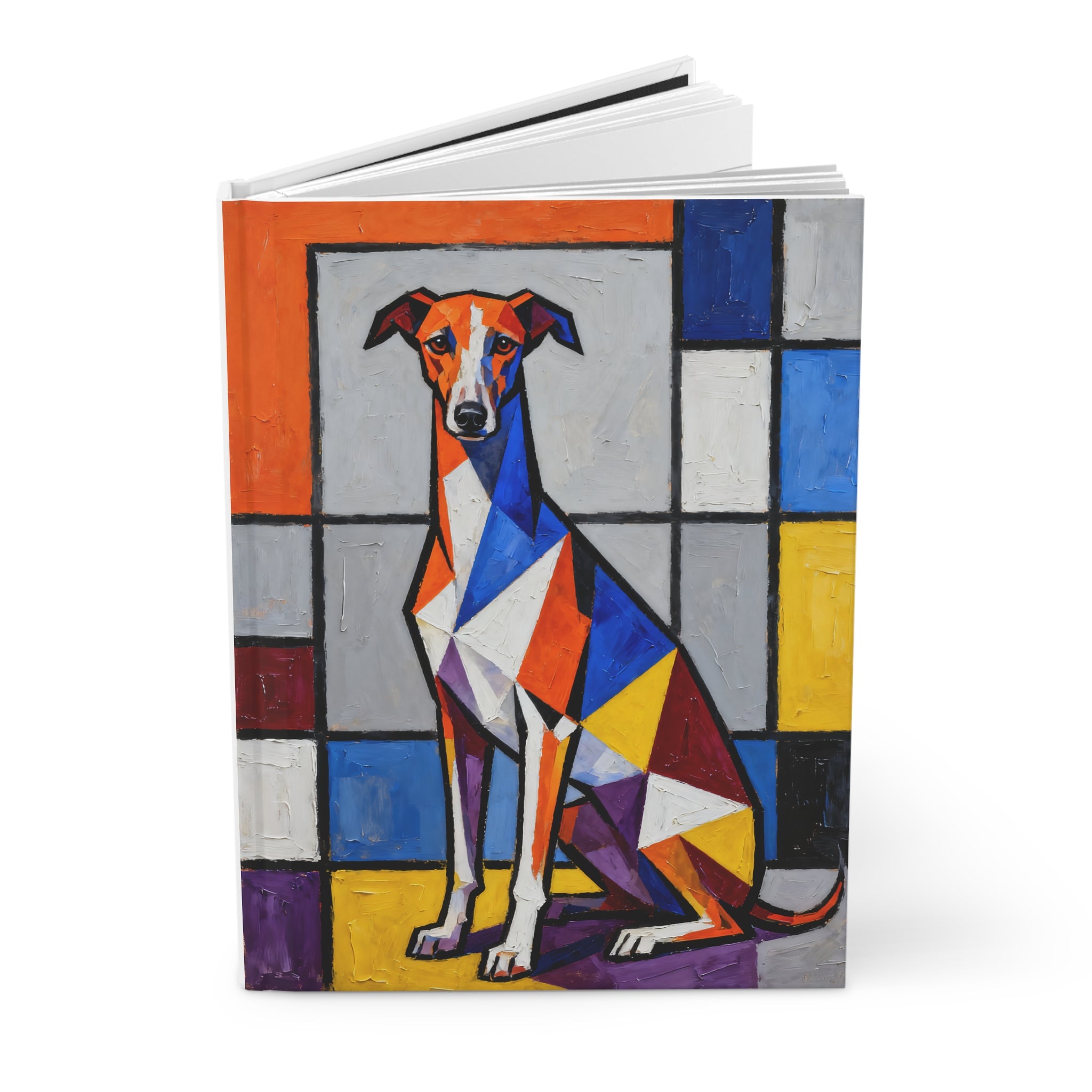 Whippet Notebook | Living Work of Art Collection | Cubist Style