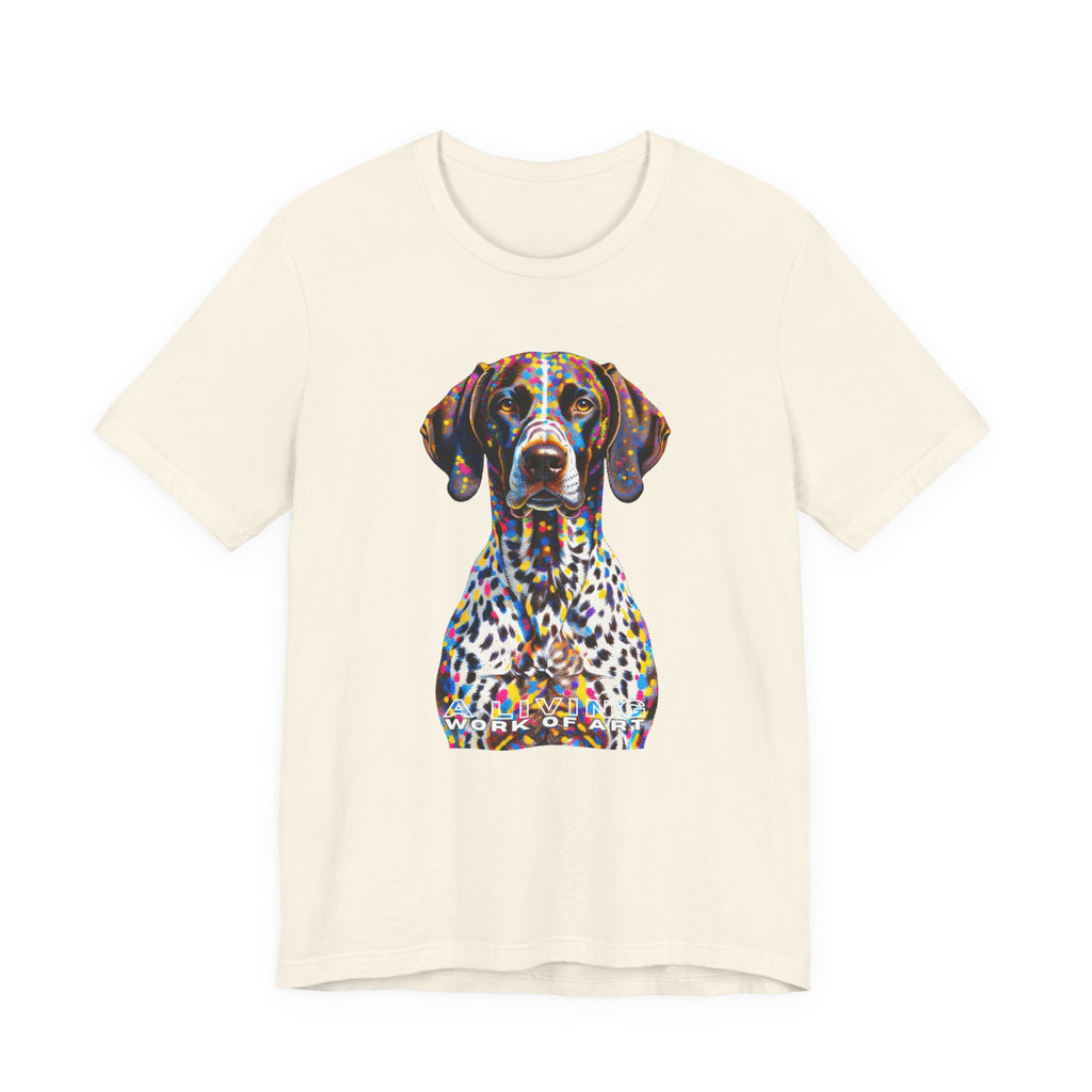 German Shorthaired Pointer T Shirt | Living Work of Art Collection | Pointillism Style