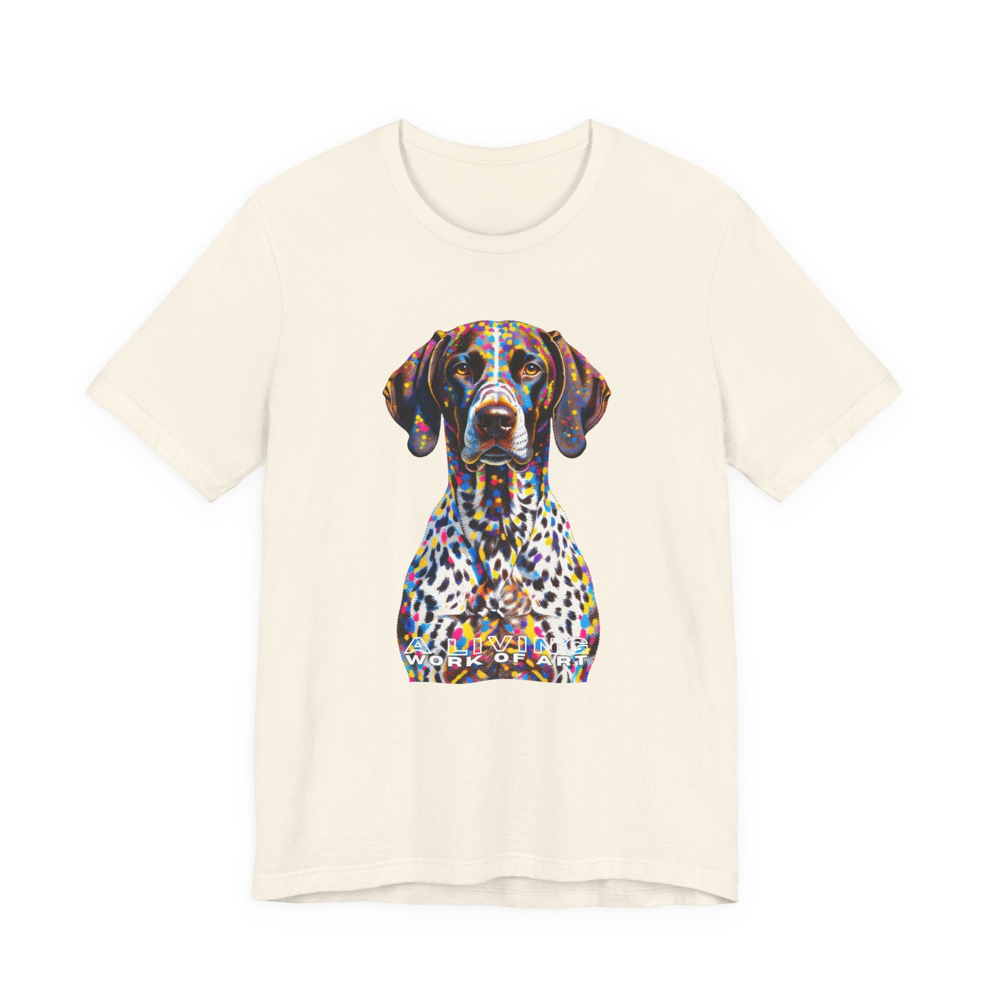 German Shorthaired Pointer T Shirt | Living Work of Art Collection | Pointillism Style