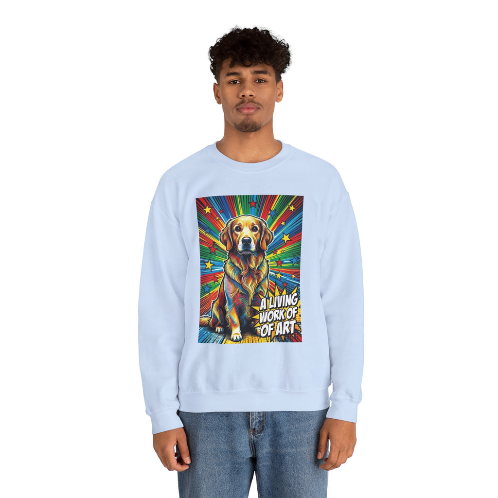 Golden Retriever Sweatshirt | Living Work of Art Collection | Pop Art