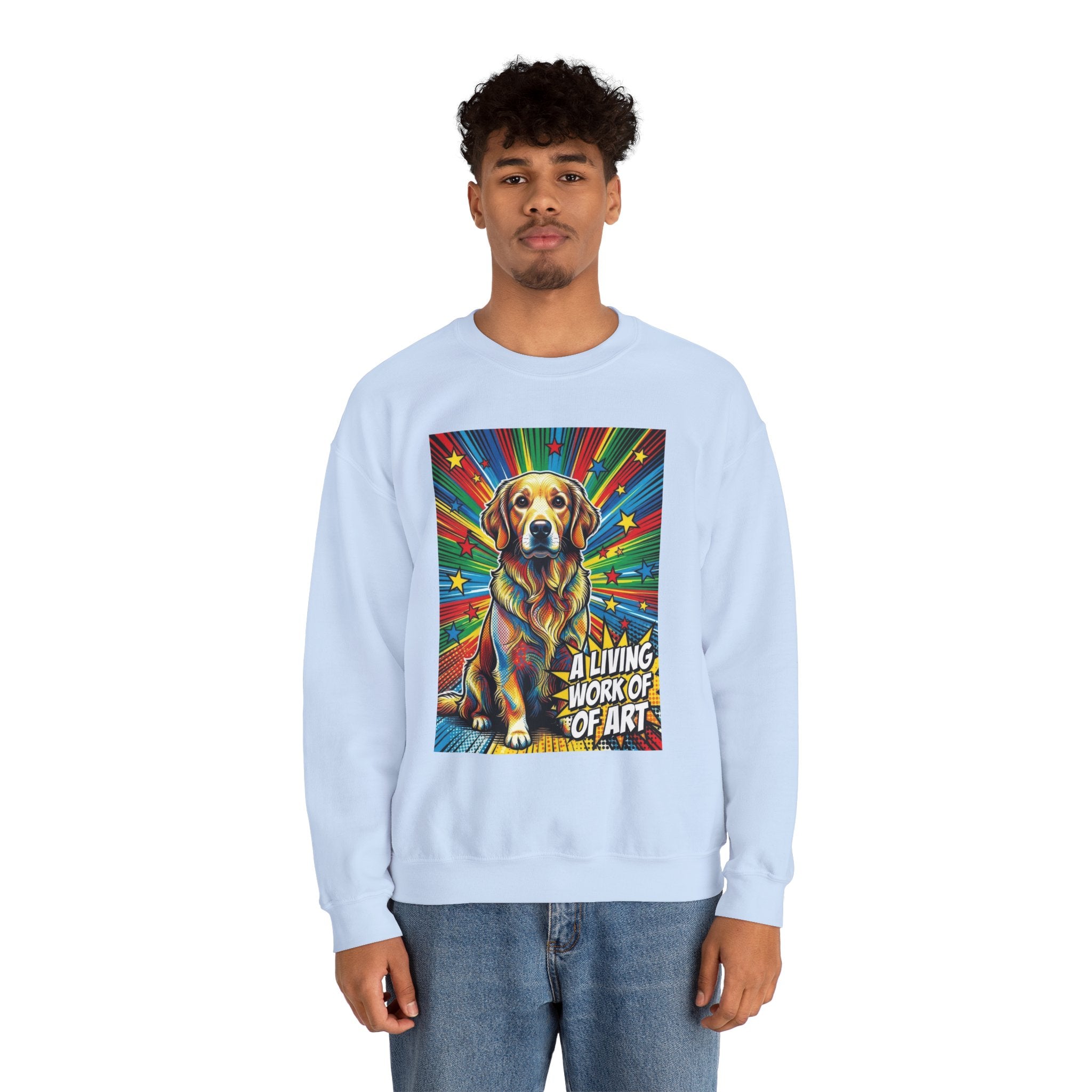 Golden Retriever Sweatshirt | Living Work of Art Collection | Pop Art