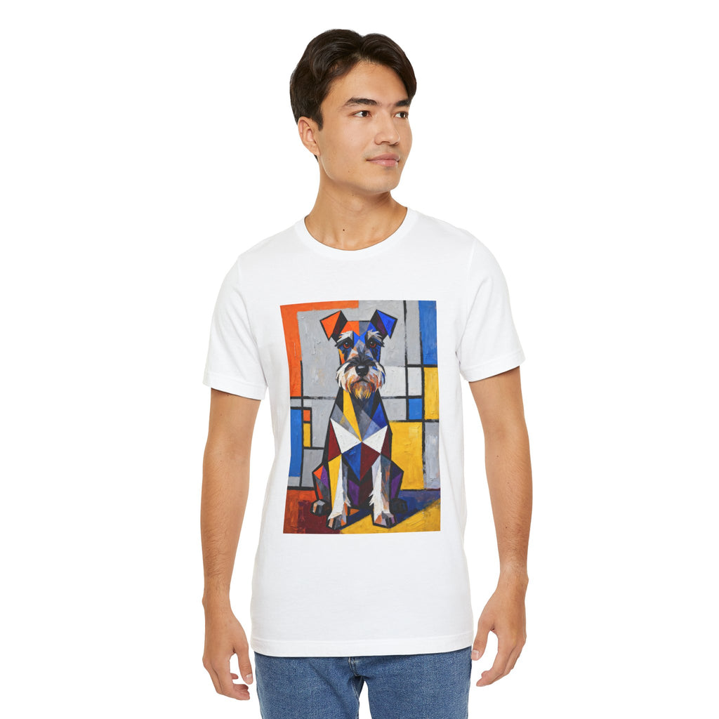 Schnauzer T Shirt | Living Work of Art Collection | Cubist Style