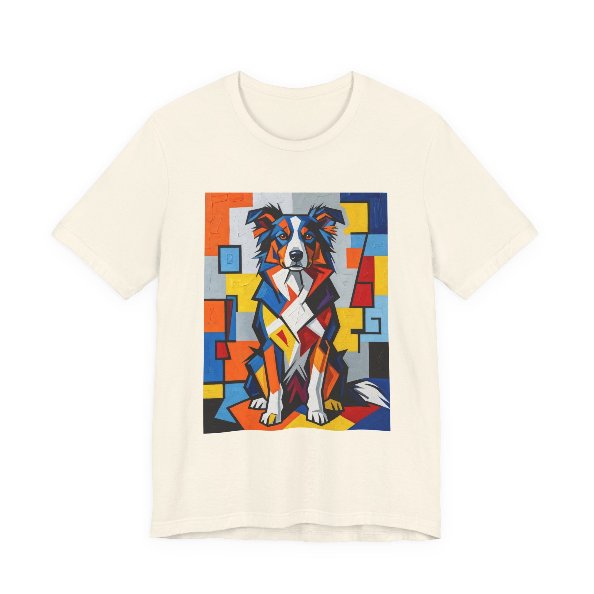 Border Collie T Shirt | Living Work of Art Collection | Cubist Style