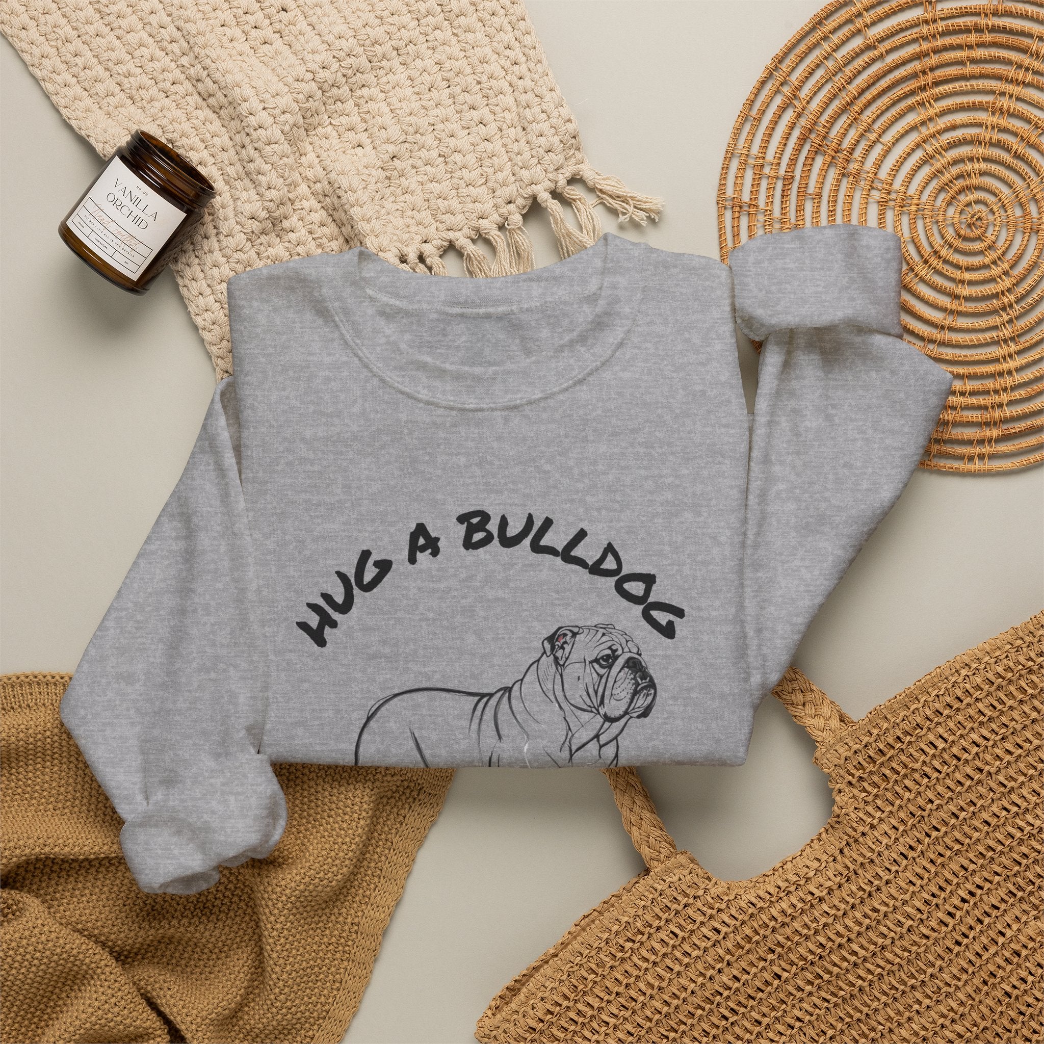 Bulldog Sweatshirt | Hug A Bulldog