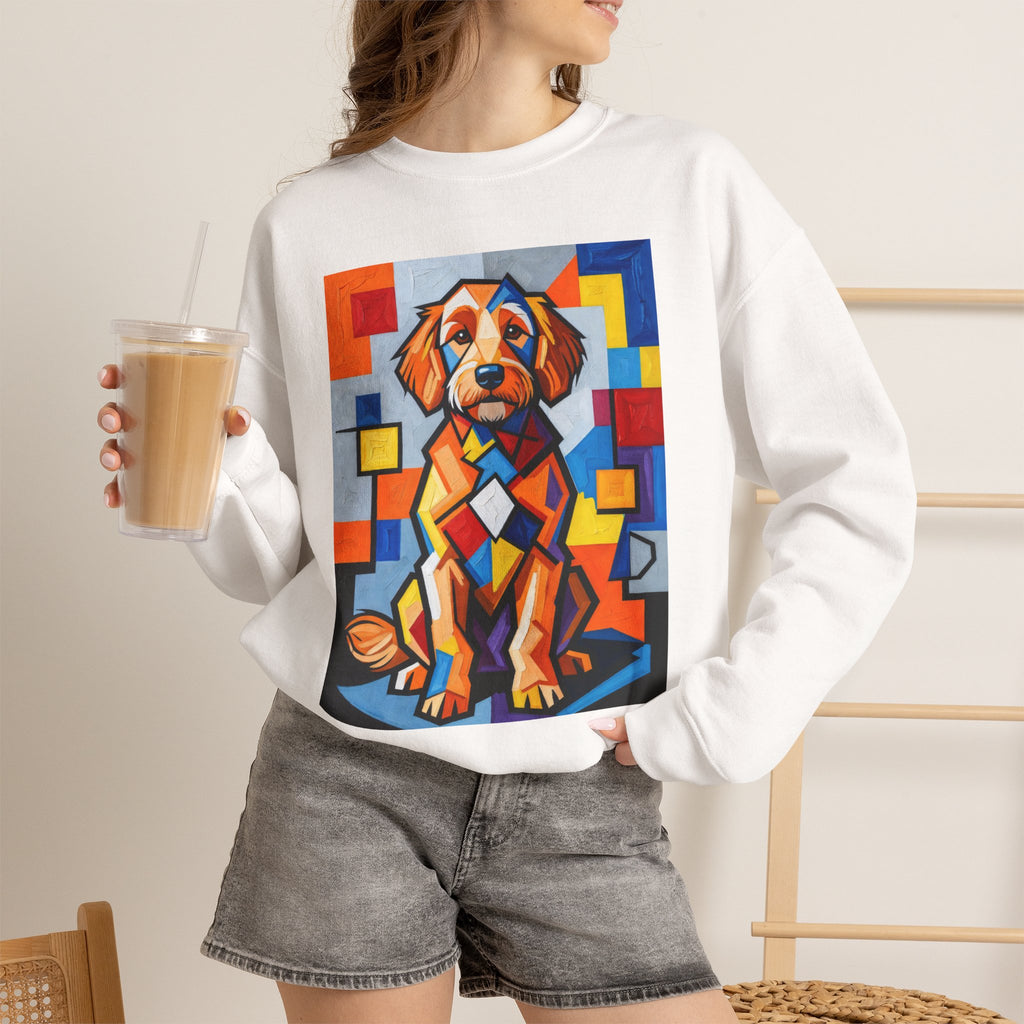 Goldendoodle Sweatshirt | Living Work of Art Collection | Cubist Style